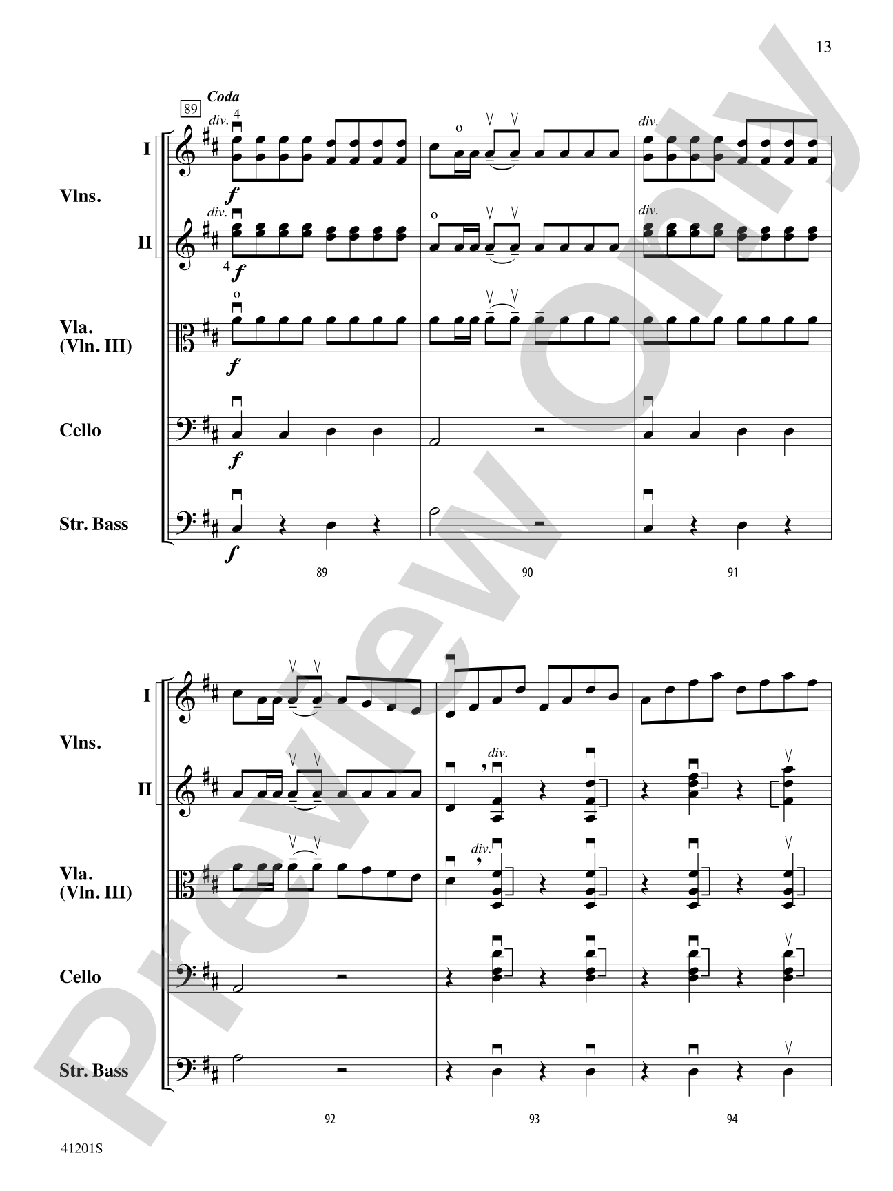 Andante from Symphony No. 94: String Orchestra Conductor Score & Parts