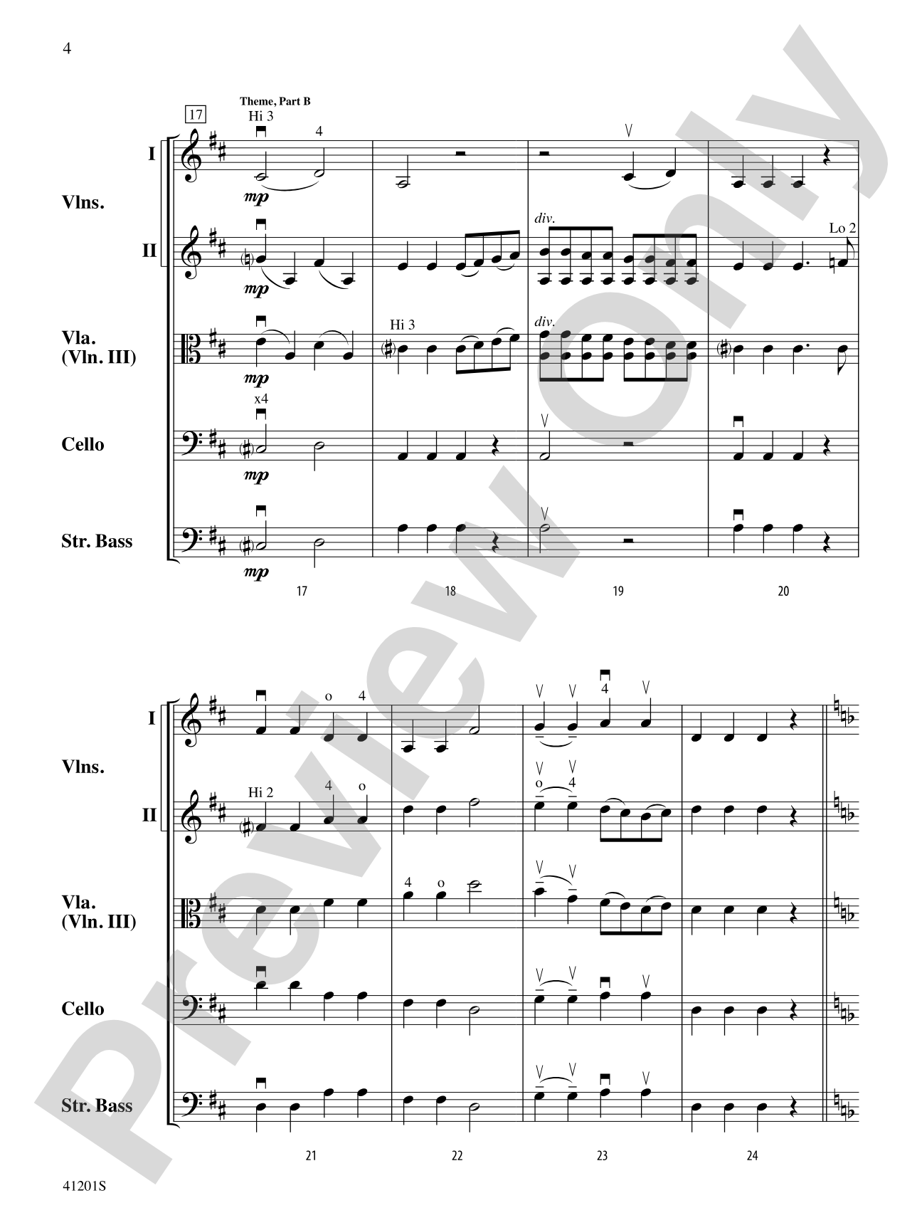 Andante from Symphony No. 94: String Orchestra Conductor Score & Parts