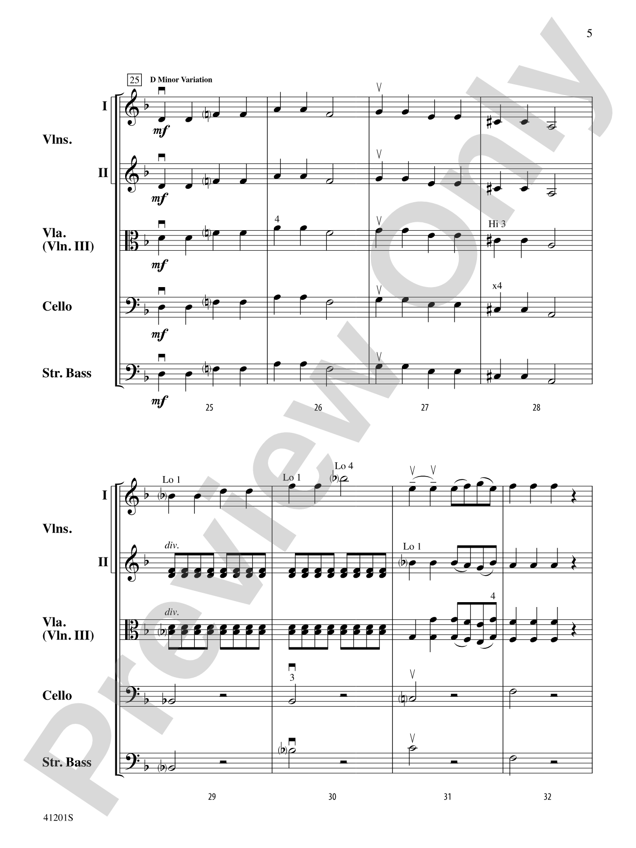 Andante from Symphony No. 94: String Orchestra Conductor Score & Parts