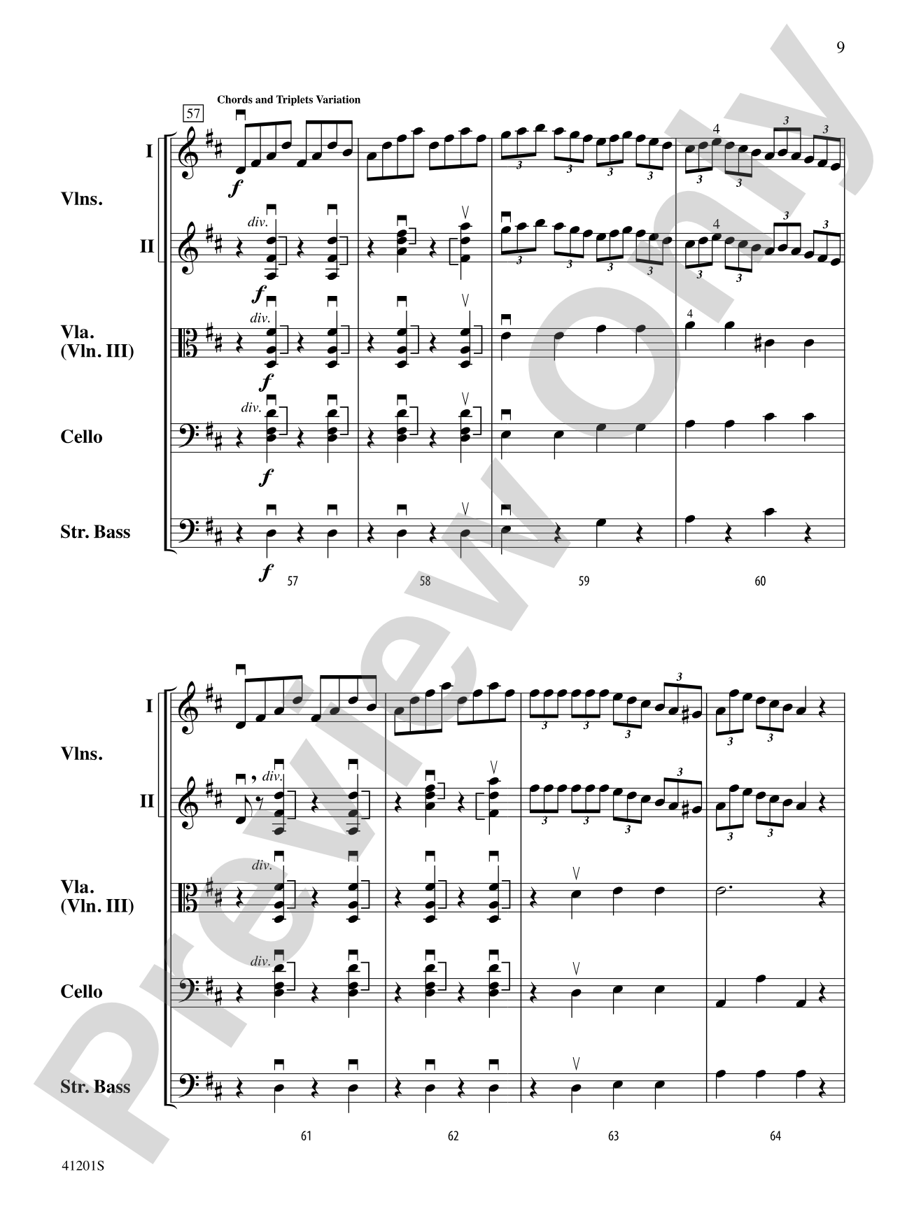 Andante from Symphony No. 94: String Orchestra Conductor Score & Parts
