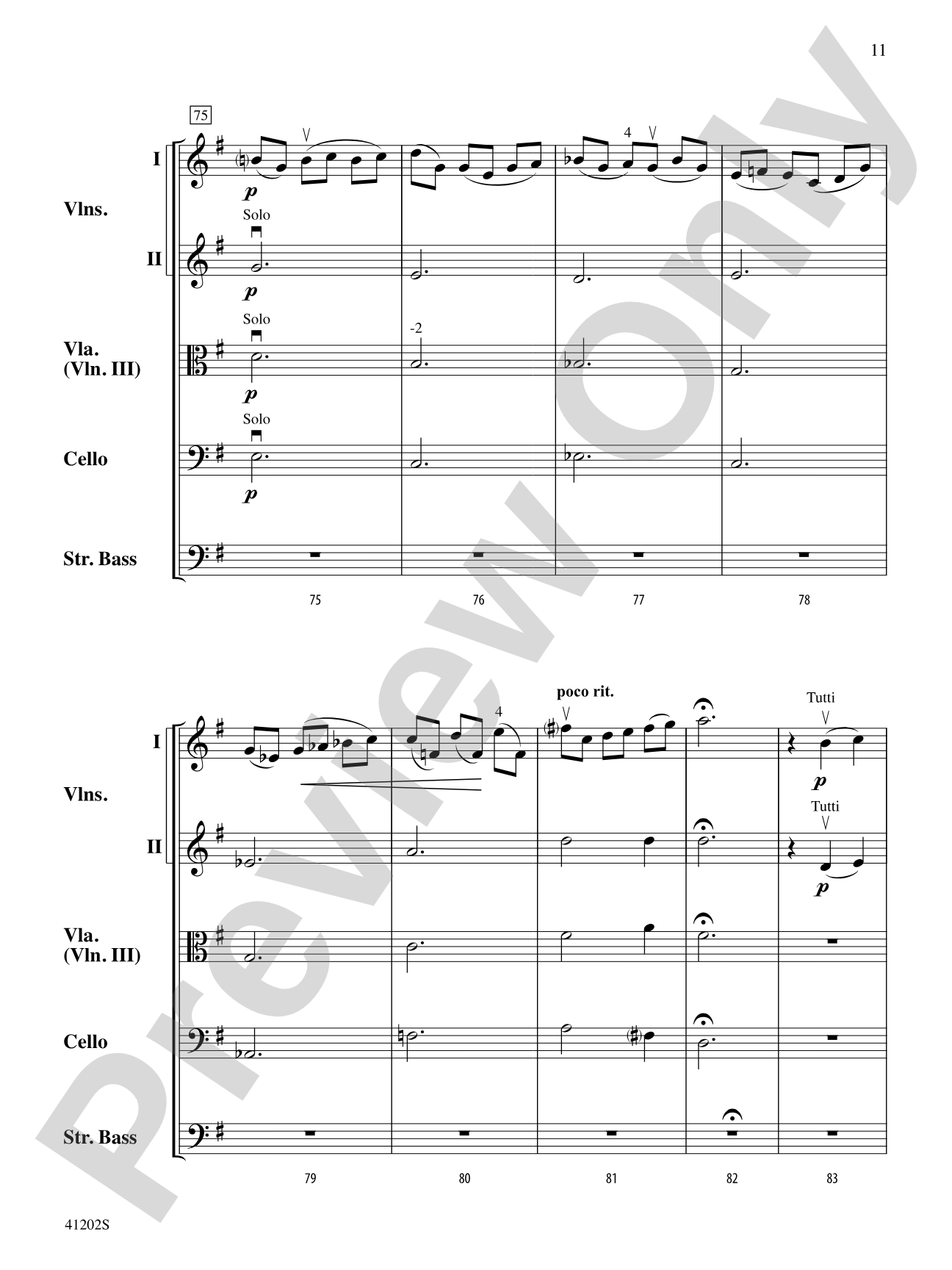 Arioso: String Orchestra Conductor Score & Parts