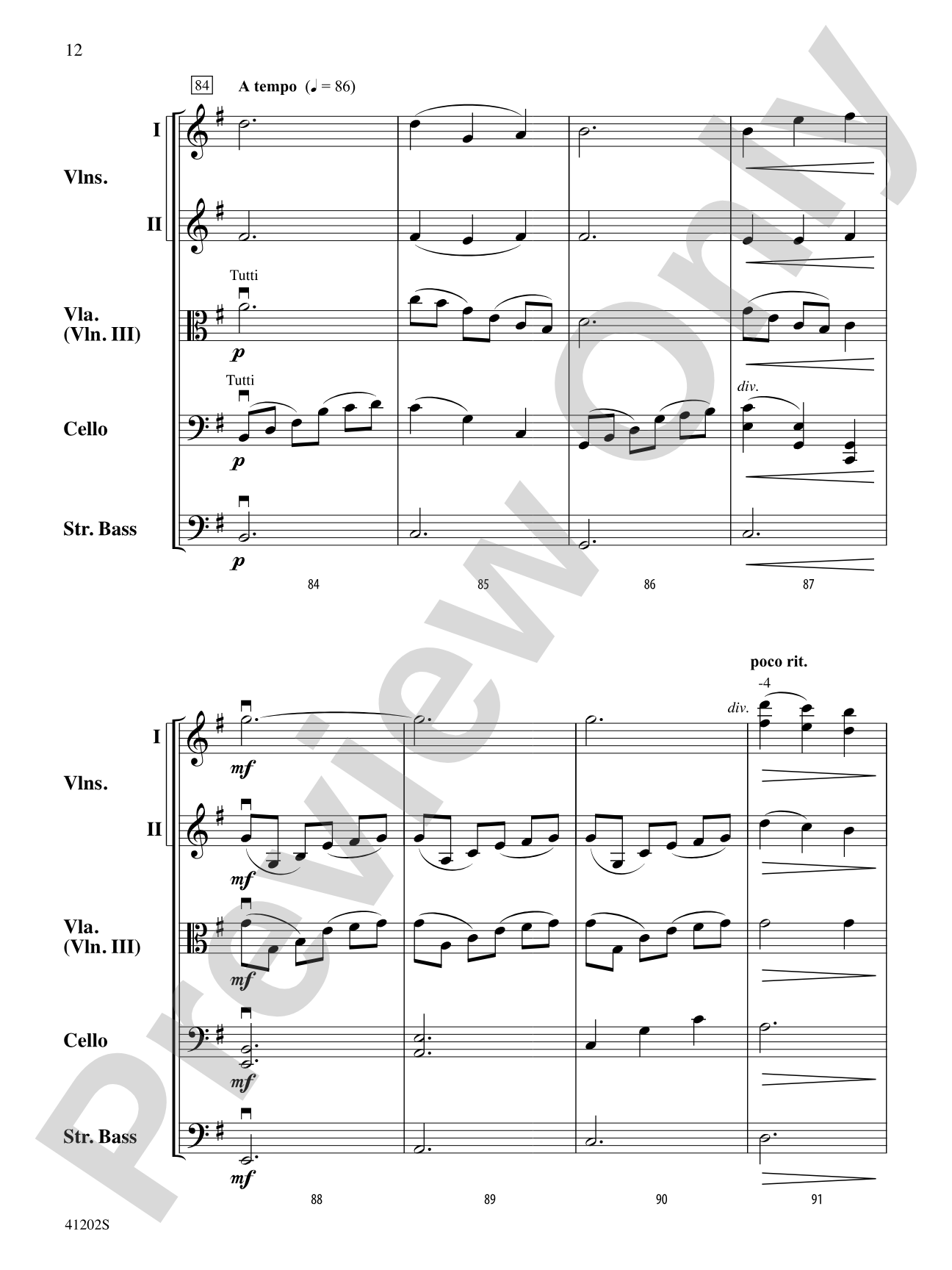 Arioso: String Orchestra Conductor Score & Parts