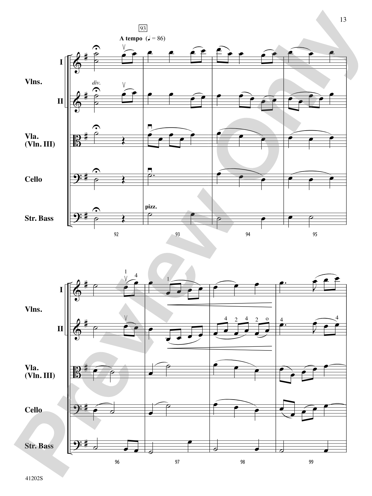 Arioso: String Orchestra Conductor Score & Parts