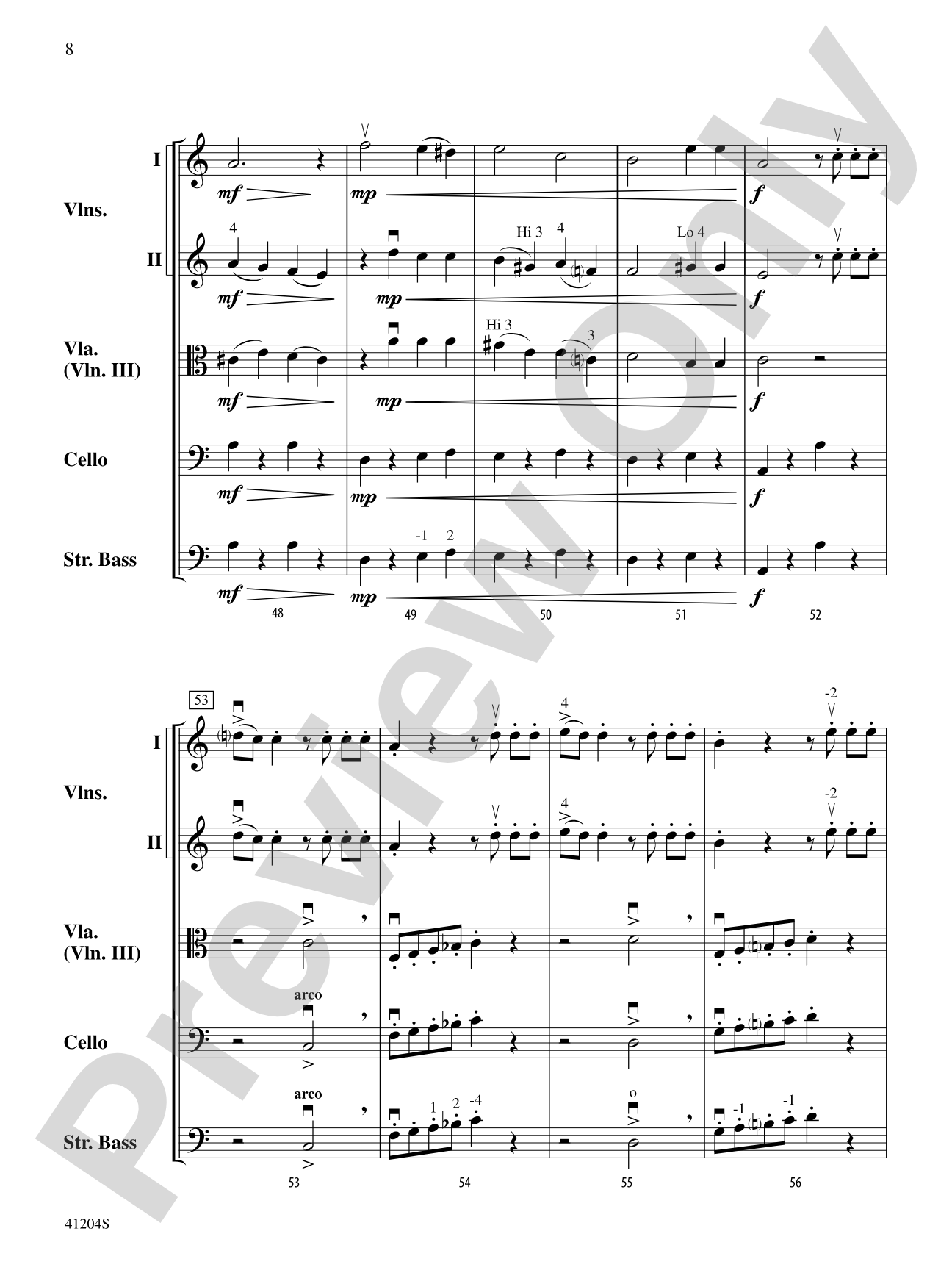 The Marriage of Figaro: String Orchestra Conductor Score & Parts