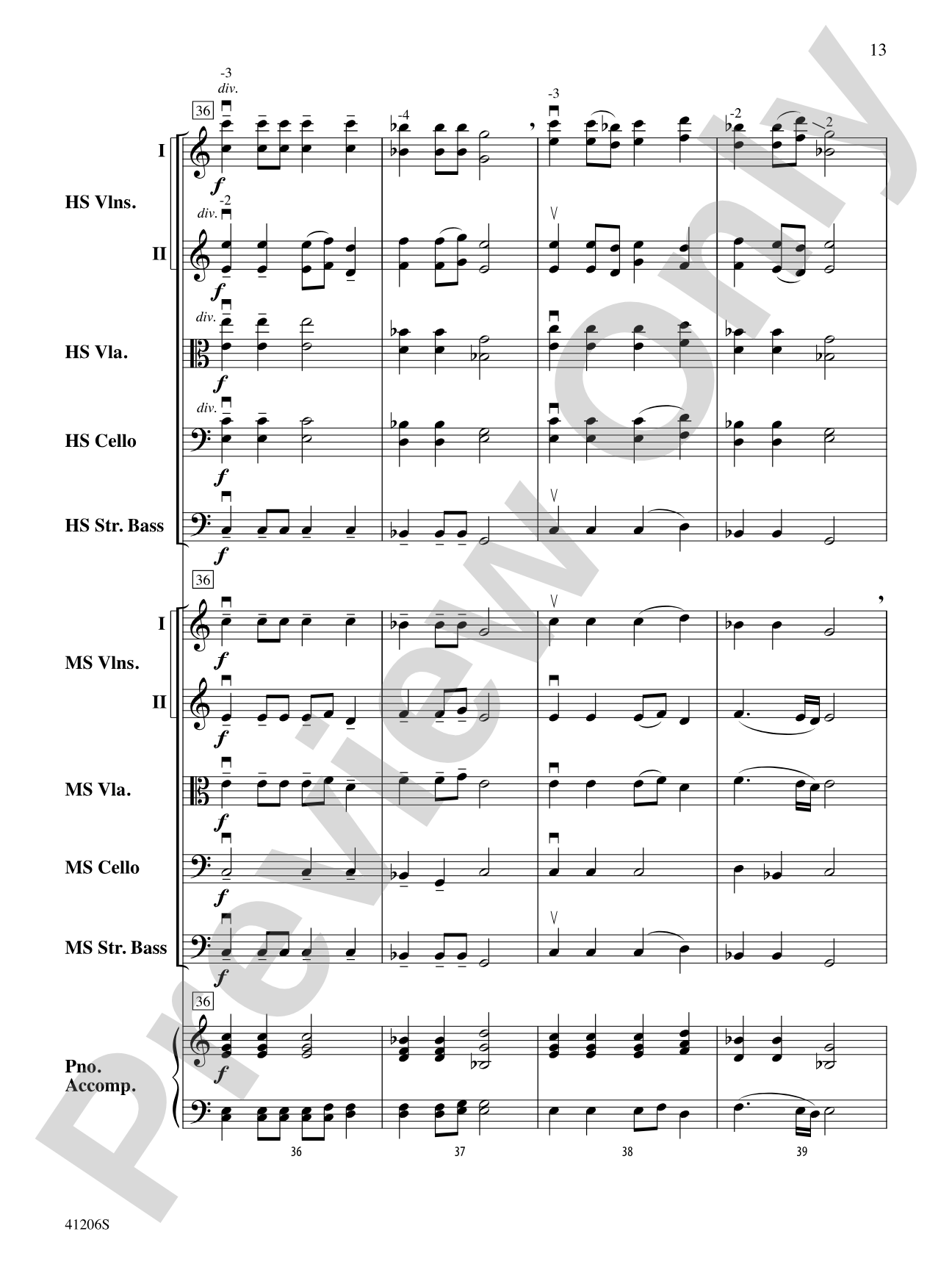 Newtown Peace Anthem: String Orchestra Conductor Score & Parts
