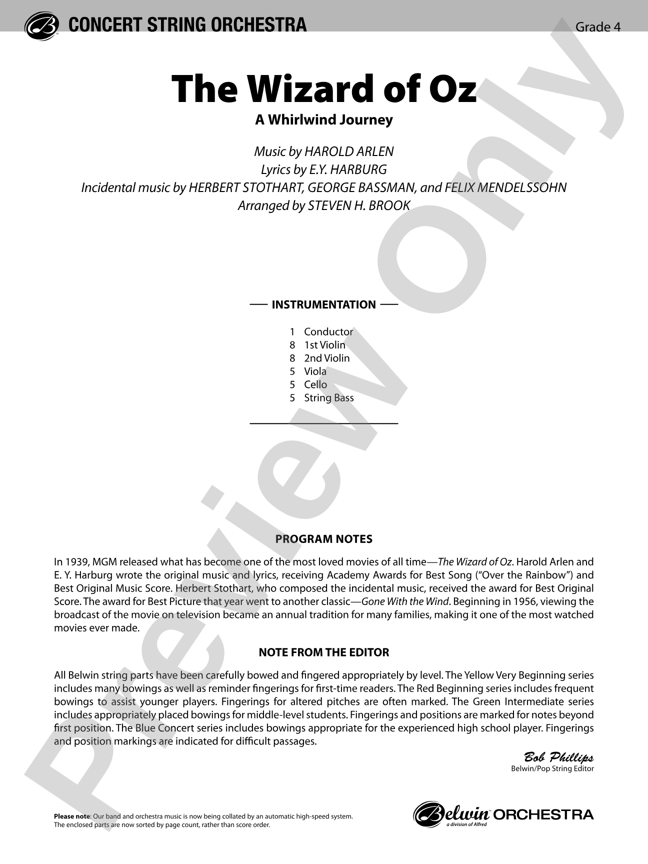 The Wizard of Oz: Score