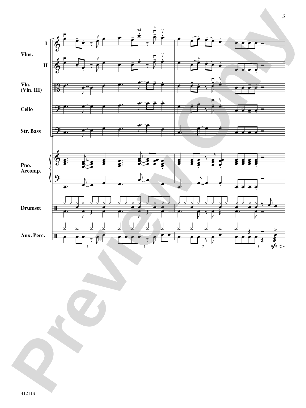 Frosty's Caribbean Holiday: String Orchestra Conductor Score & Parts