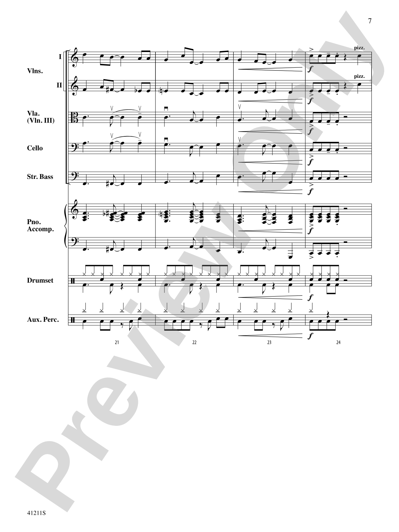 Frosty's Caribbean Holiday: String Orchestra Conductor Score & Parts