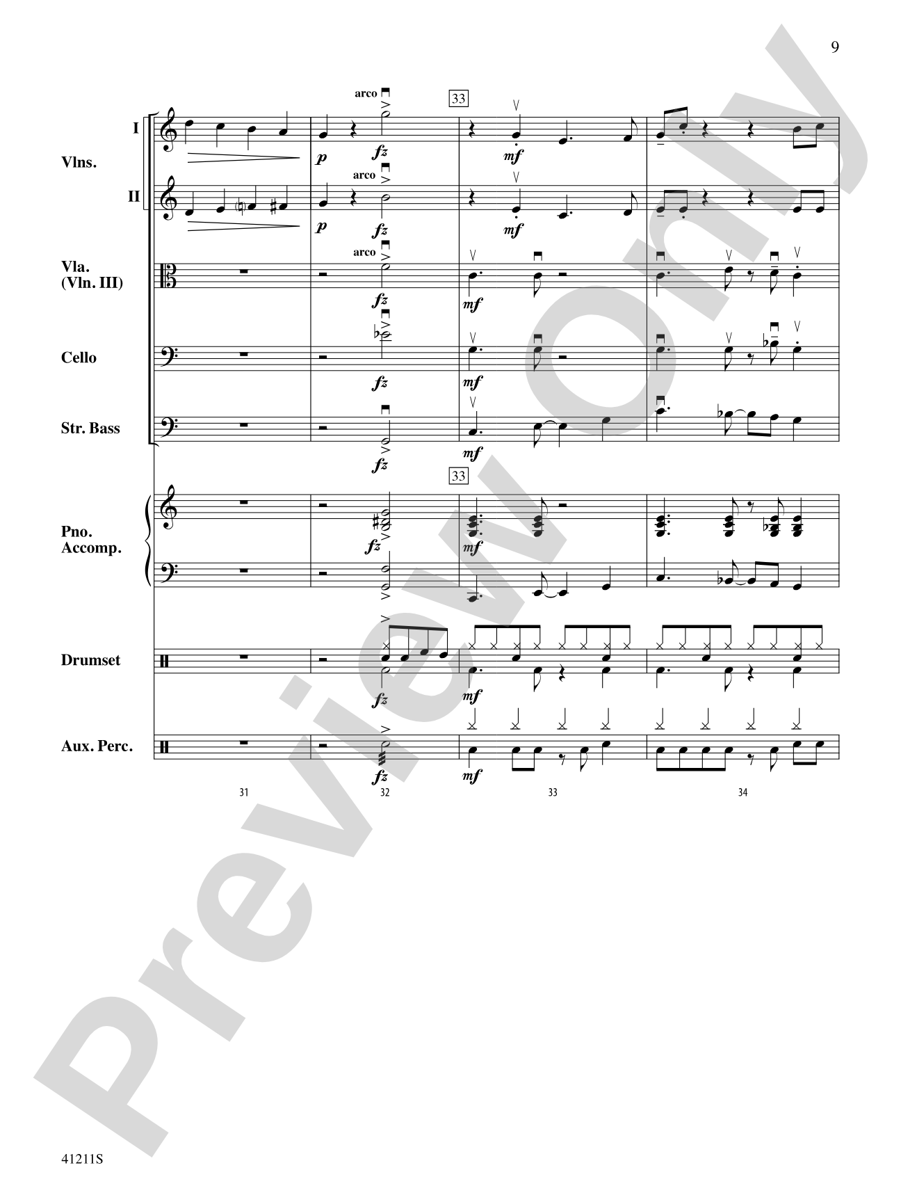 Frosty's Caribbean Holiday: String Orchestra Conductor Score & Parts
