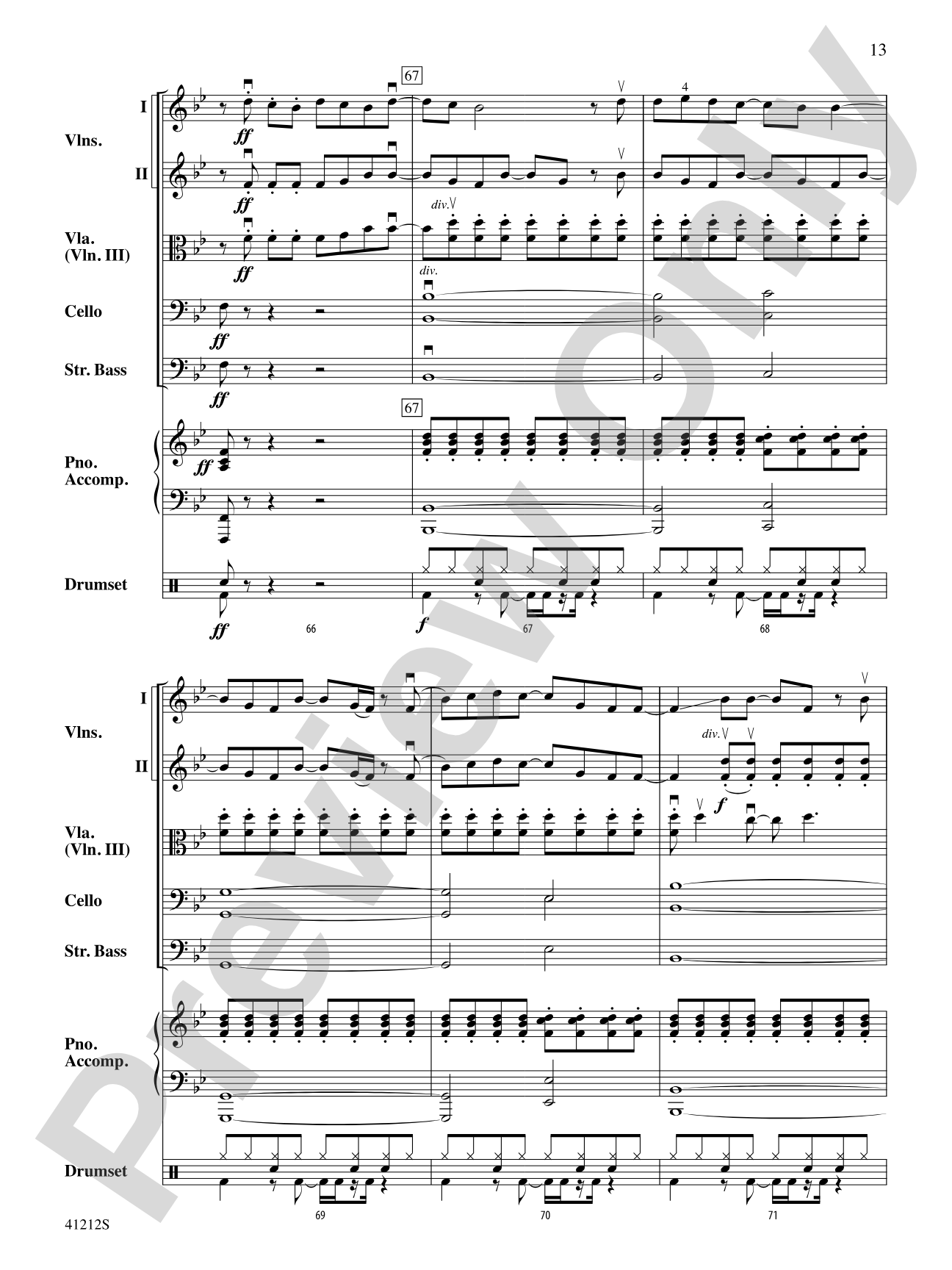 Roar: String Orchestra Conductor Score & Parts