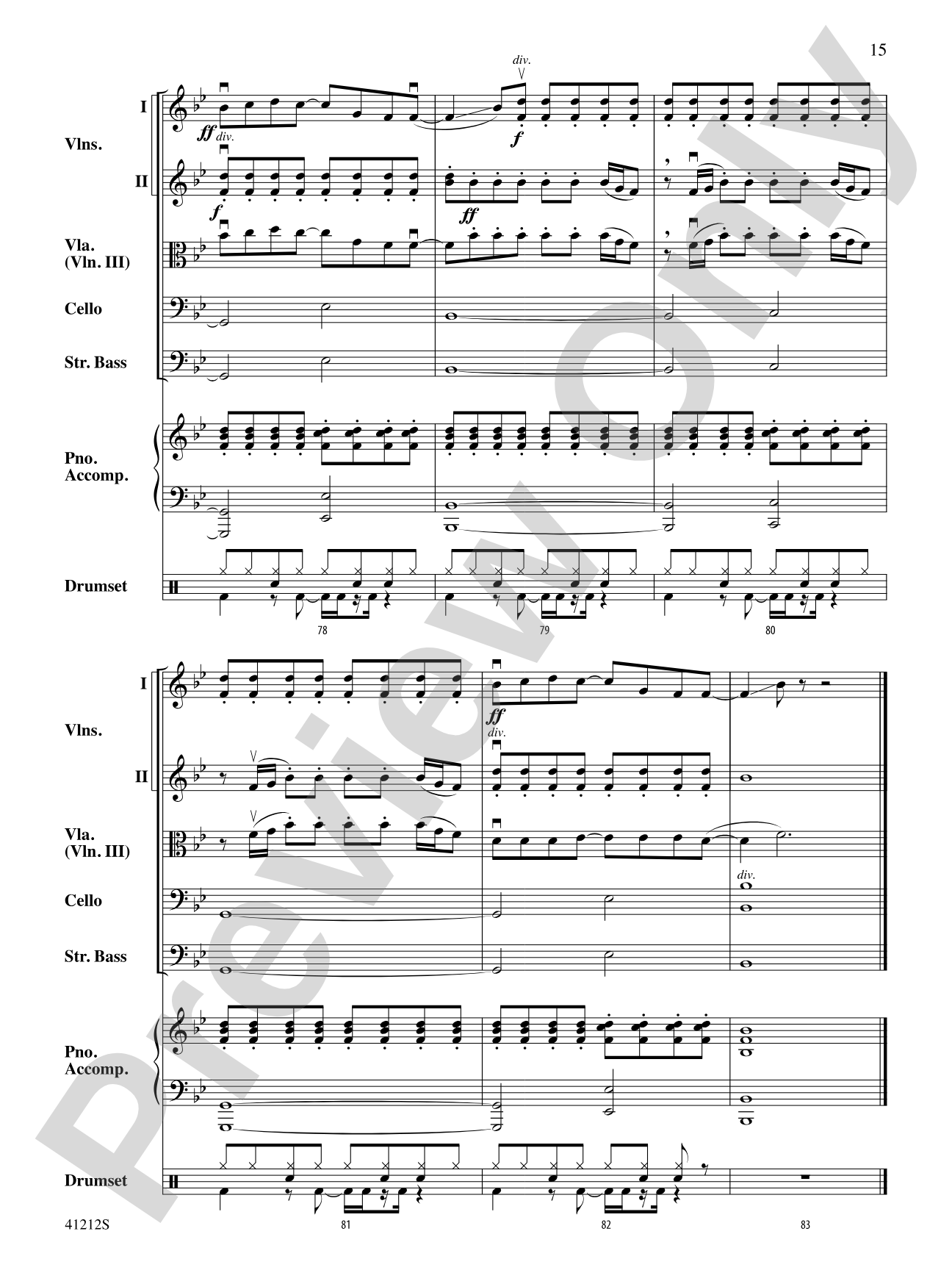 Roar: String Orchestra Conductor Score & Parts