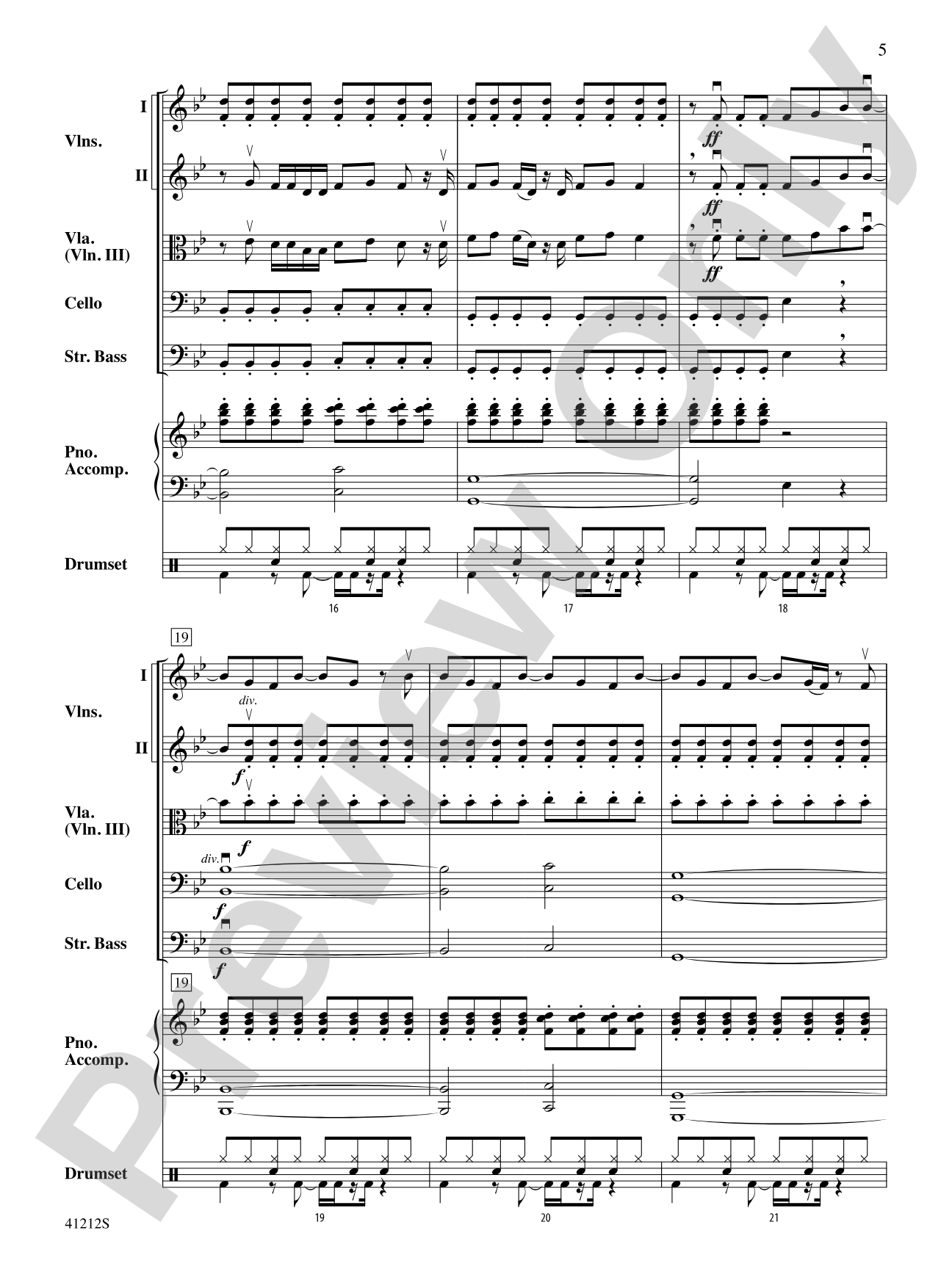 Roar: String Orchestra Conductor Score & Parts