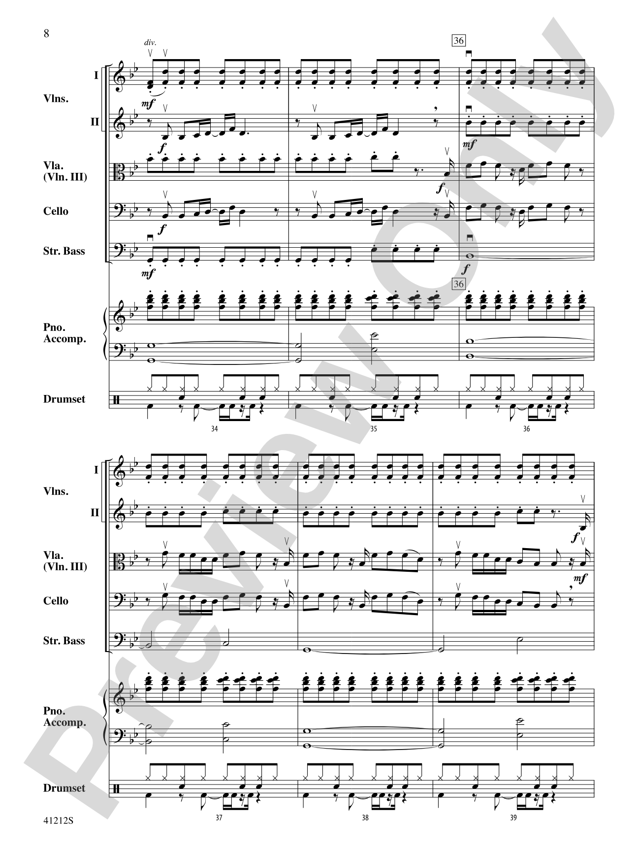 Roar: String Orchestra Conductor Score & Parts