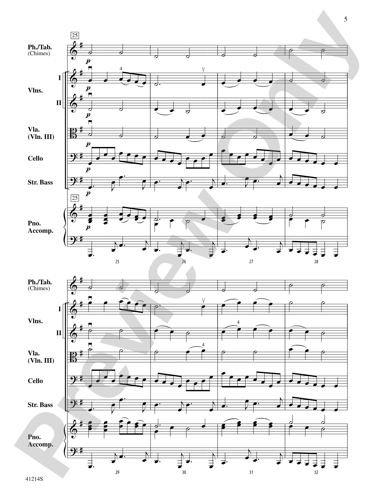 Christmas Bells for Smart Phone or Tablet: String Orchestra Conductor Score & Parts