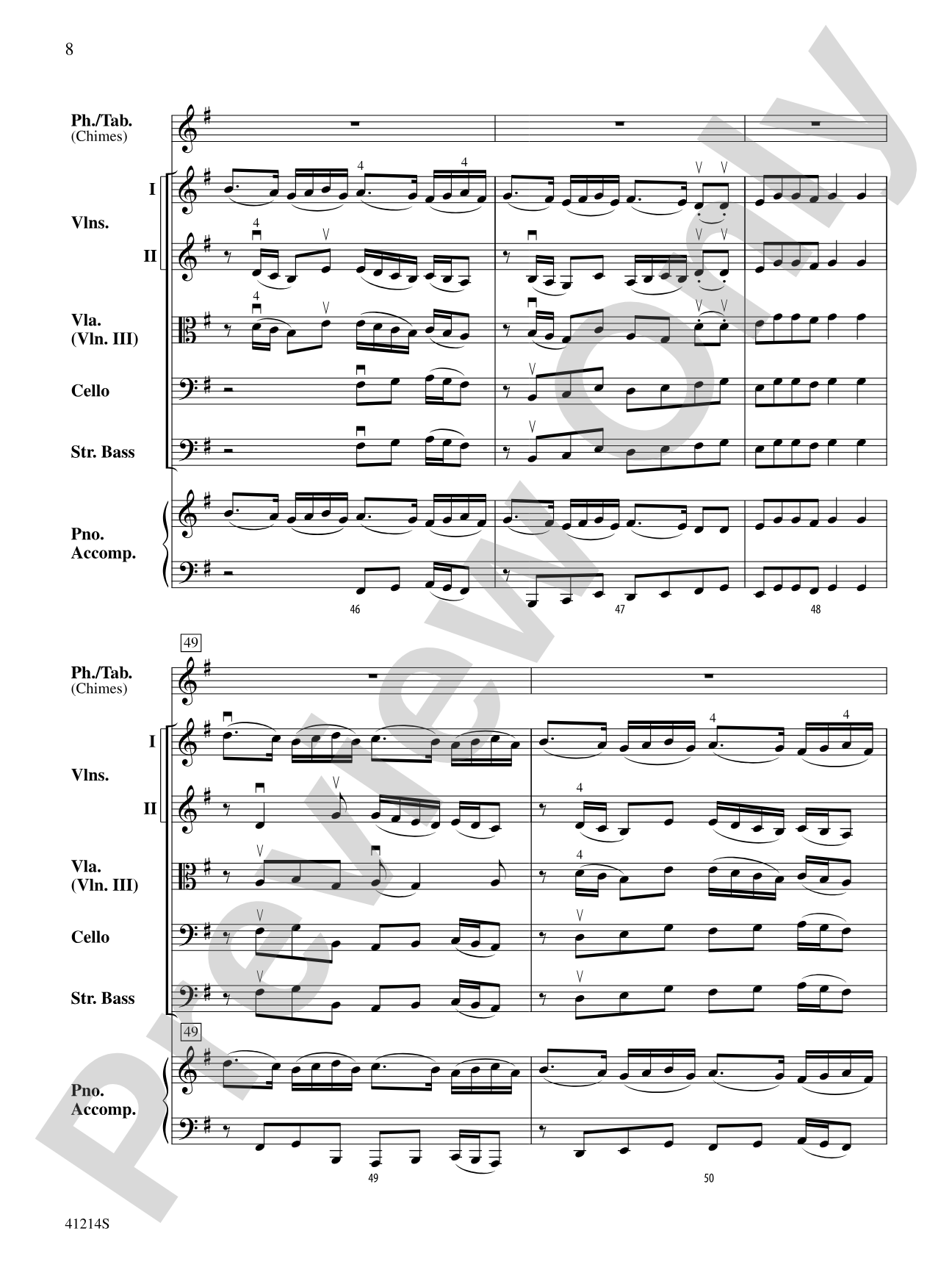 Christmas Bells for Smart Phone or Tablet: String Orchestra Conductor Score & Parts