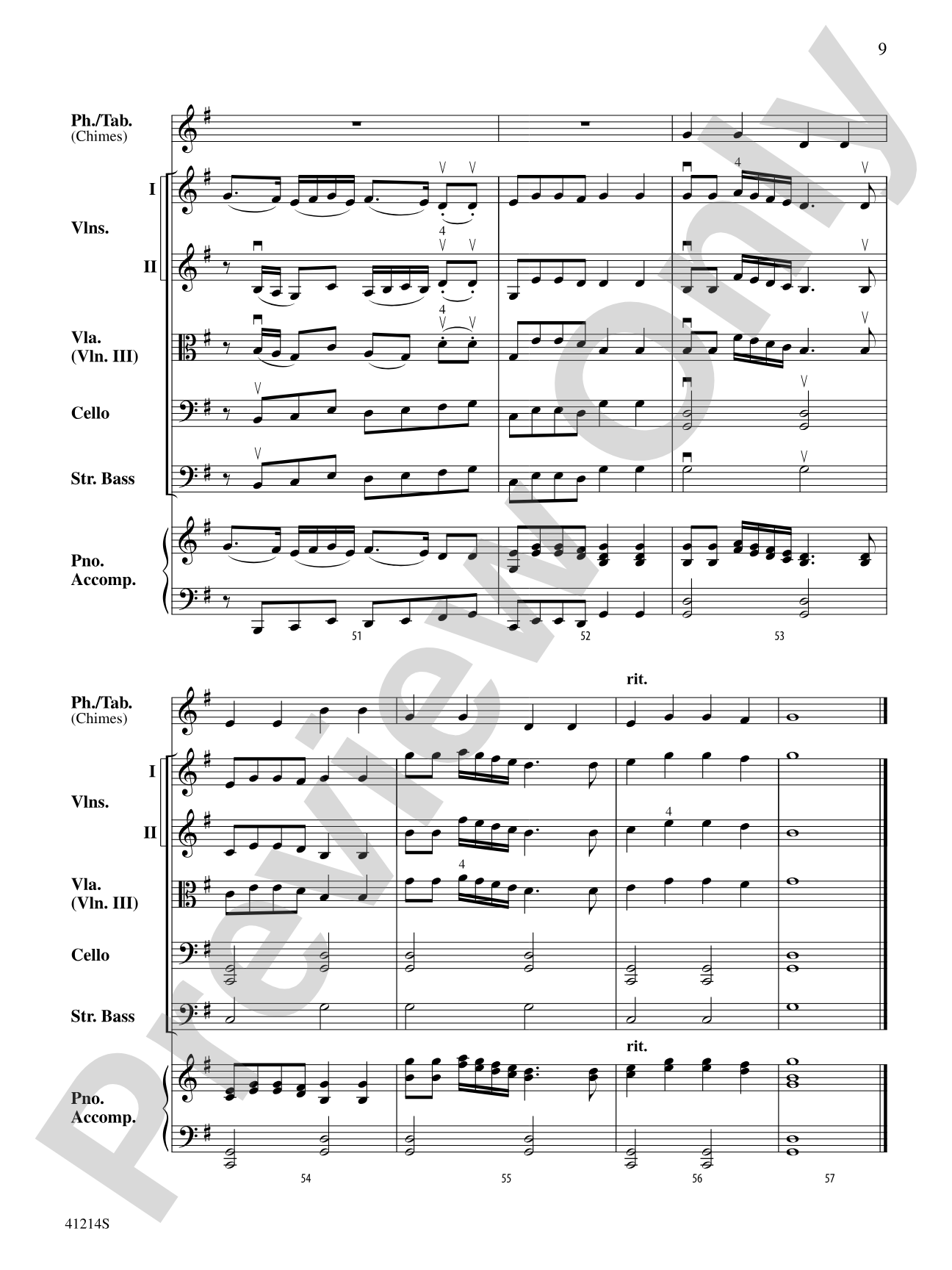 Christmas Bells for Smart Phone or Tablet: String Orchestra Conductor Score & Parts