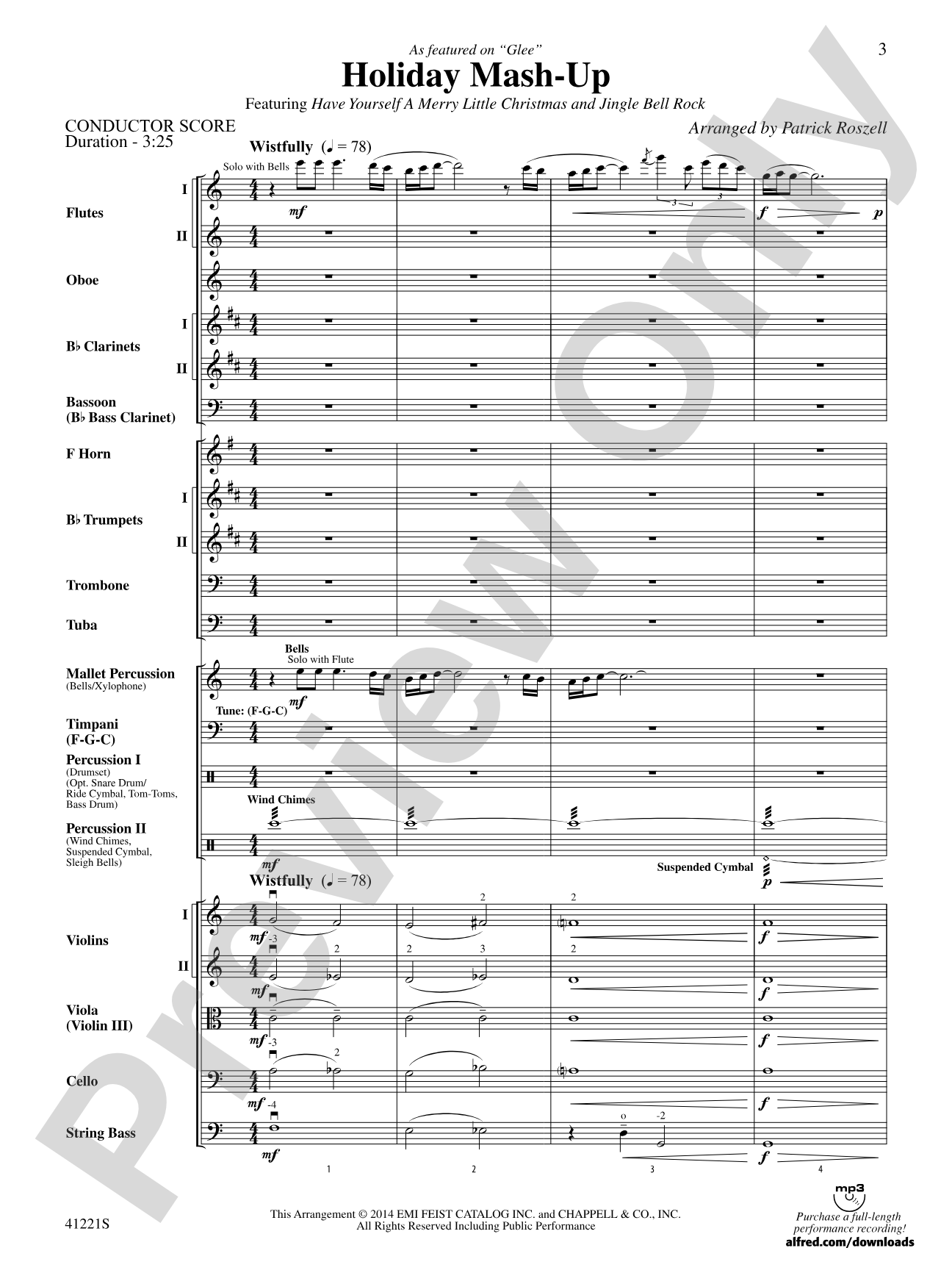 Holiday Mash-Up: Full Orchestra Conductor Score & Parts