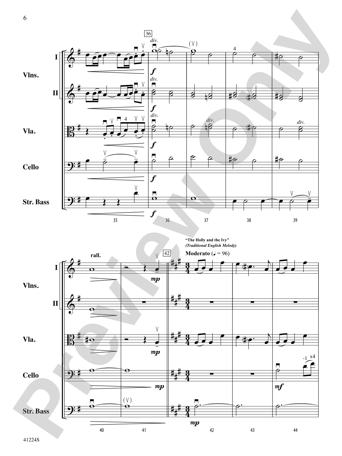 Winterfest: String Orchestra Conductor Score & Parts