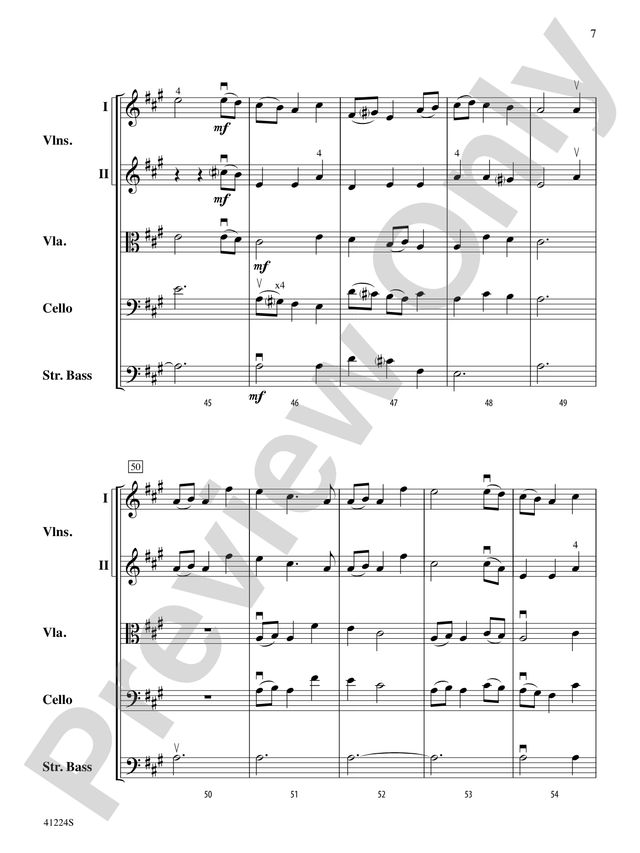 Winterfest: String Orchestra Conductor Score & Parts