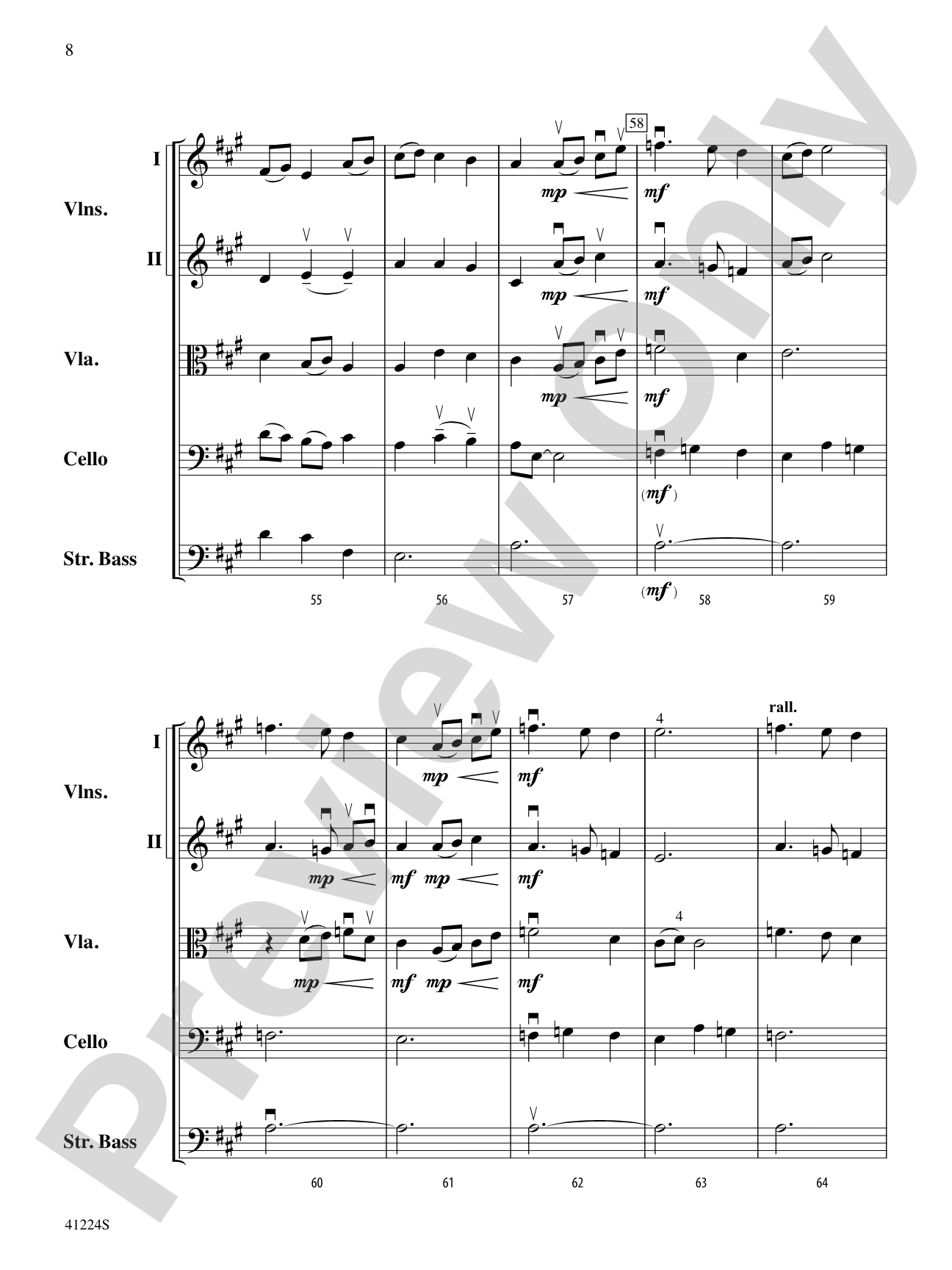 Winterfest: String Orchestra Conductor Score & Parts