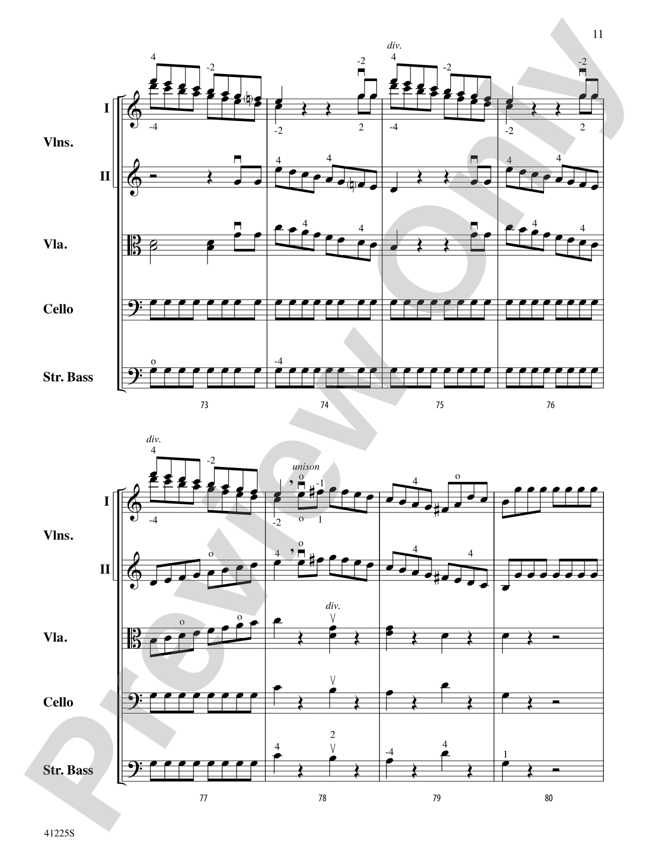Sinfonia No. 9 in C Major: String Orchestra Conductor Score & Parts