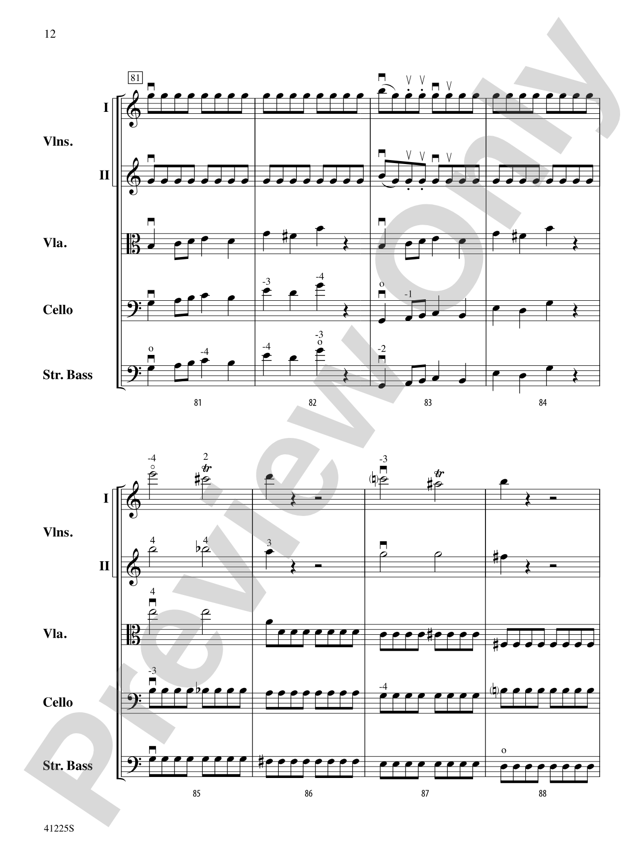 Sinfonia No. 9 in C Major: String Orchestra Conductor Score & Parts