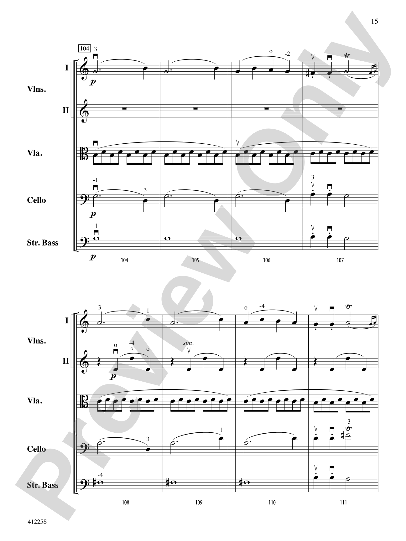 Sinfonia No. 9 in C Major: String Orchestra Conductor Score & Parts