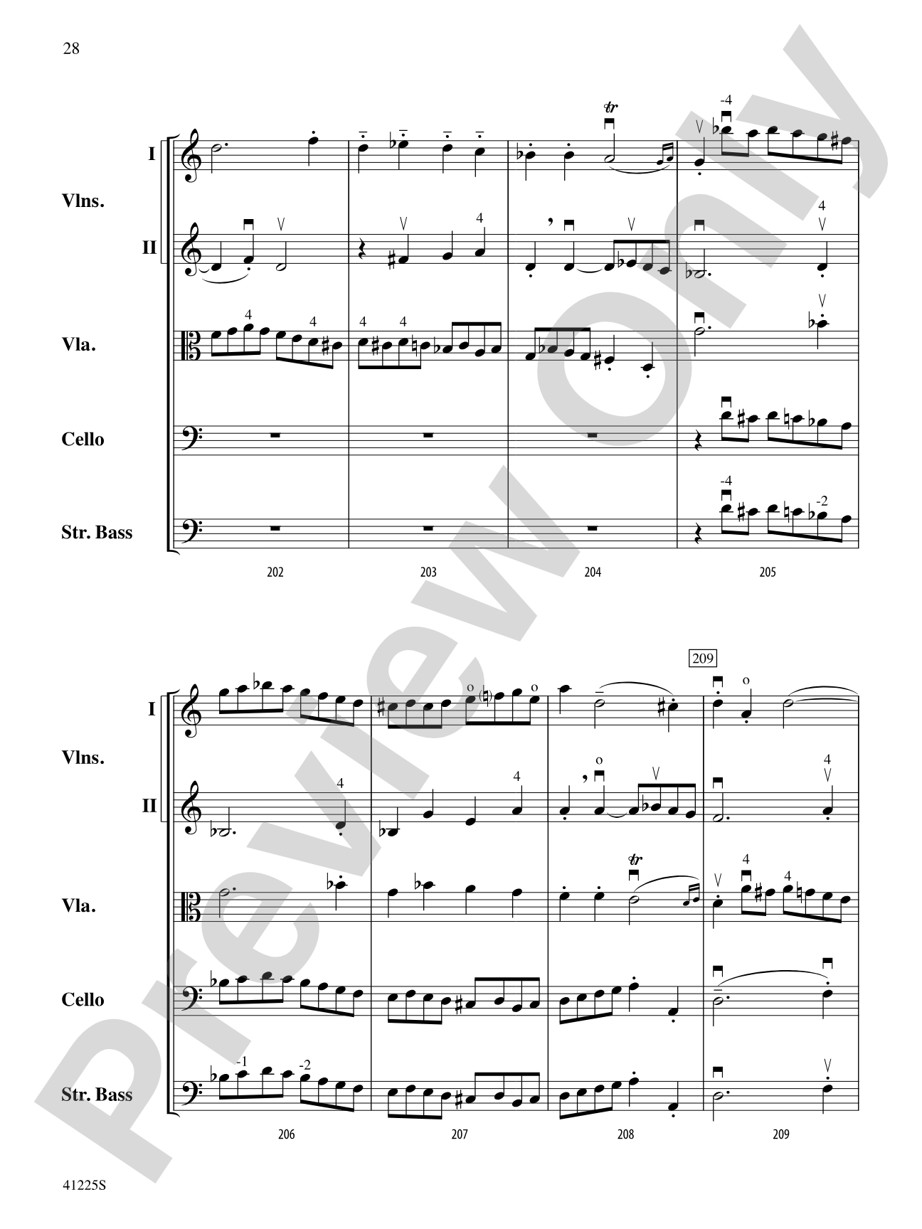 Sinfonia No. 9 in C Major: String Orchestra Conductor Score & Parts
