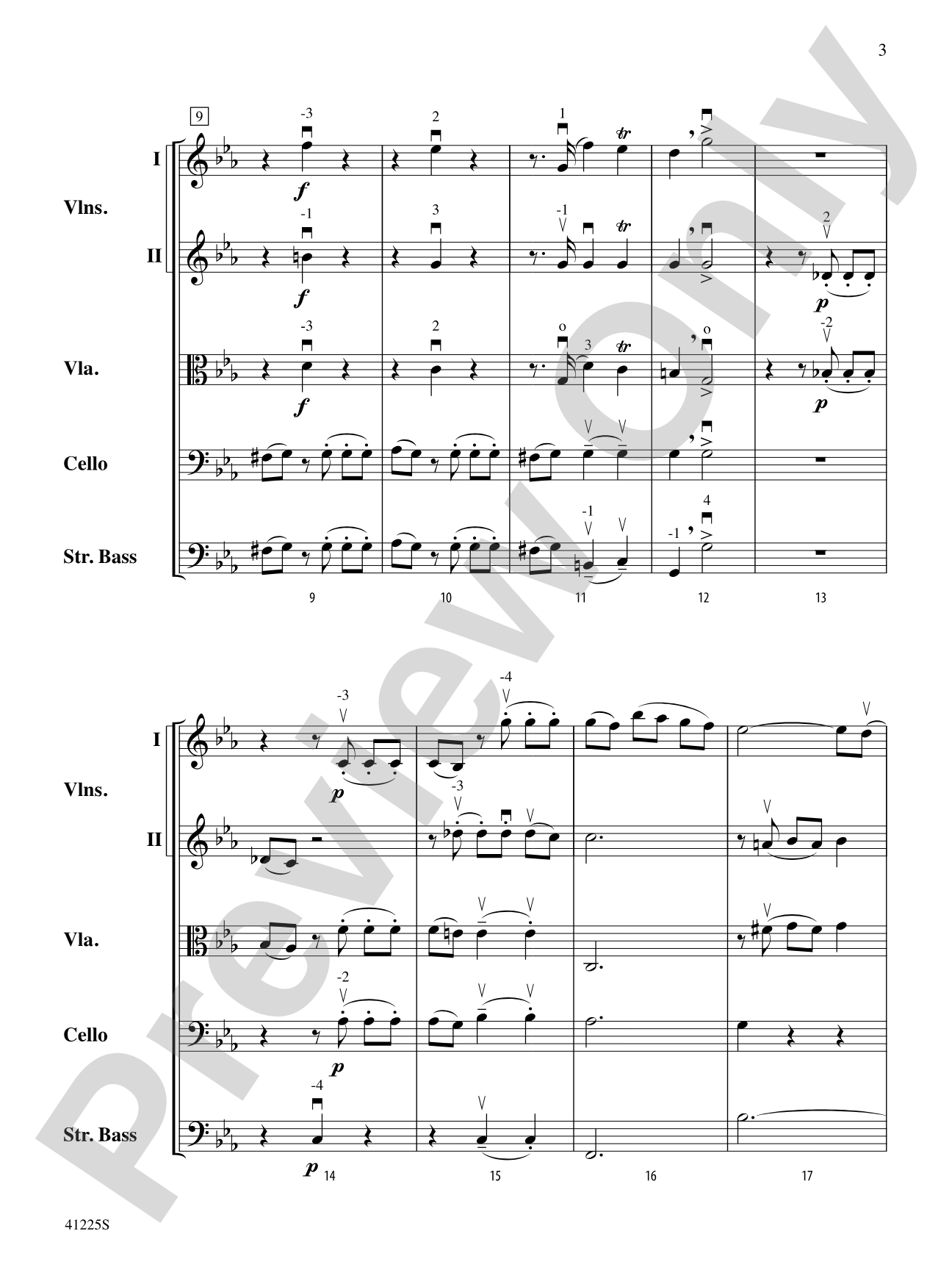 Sinfonia No. 9 in C Major: String Orchestra Conductor Score & Parts
