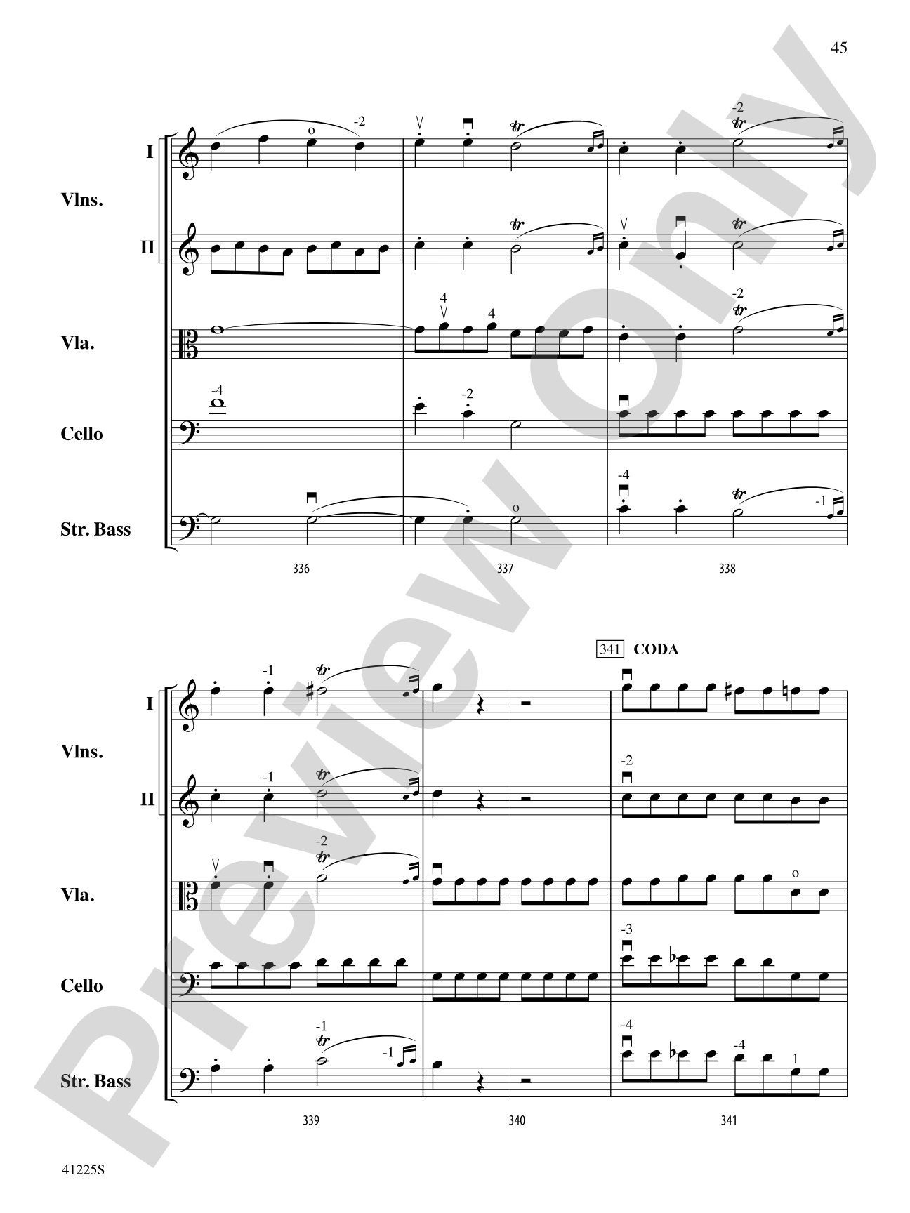 Sinfonia No. 9 in C Major: String Orchestra Conductor Score & Parts