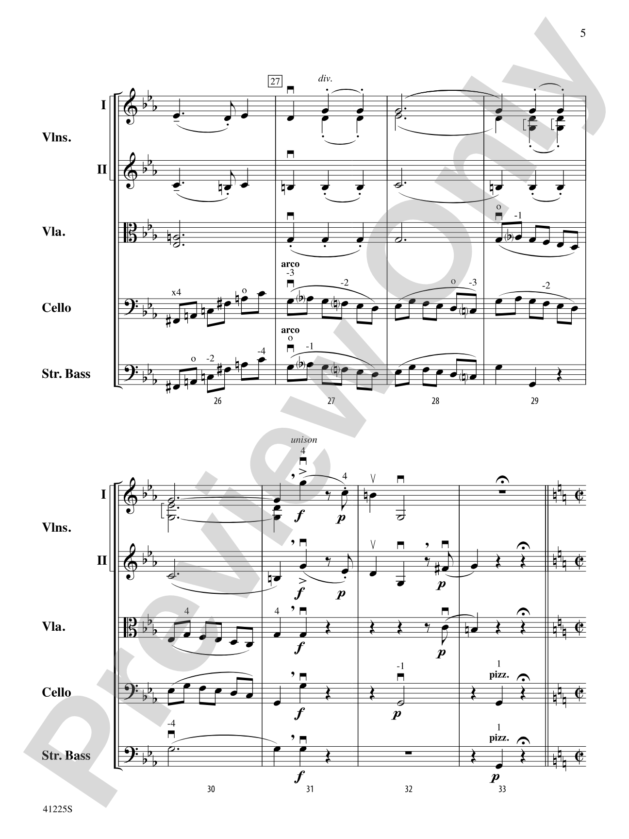 Sinfonia No. 9 in C Major: String Orchestra Conductor Score & Parts