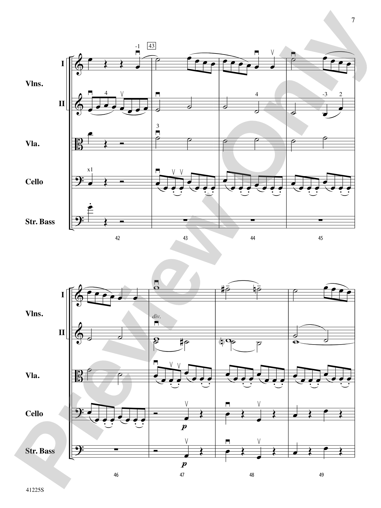 Sinfonia No. 9 in C Major: String Orchestra Conductor Score & Parts