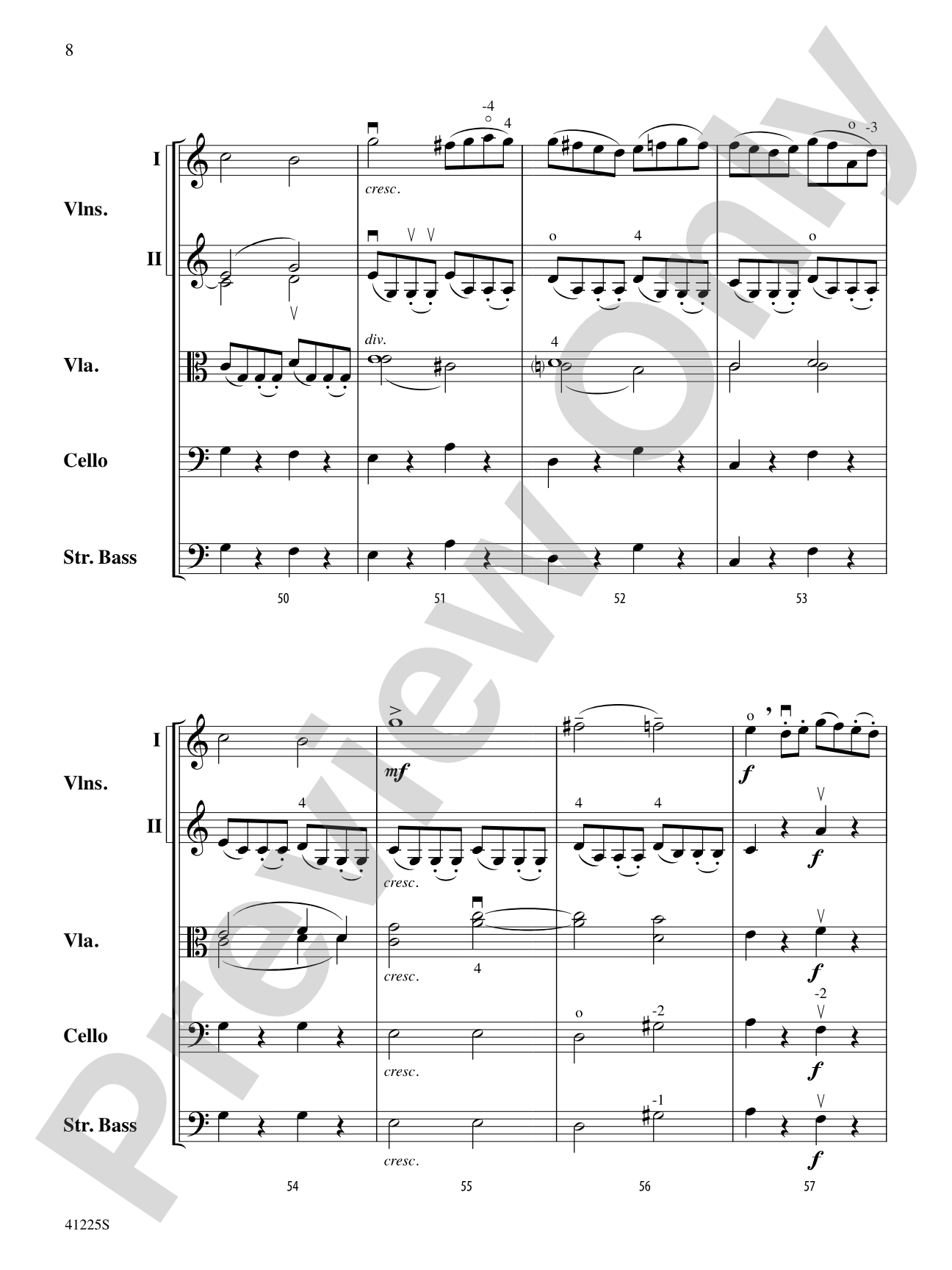 Sinfonia No. 9 in C Major: String Orchestra Conductor Score & Parts