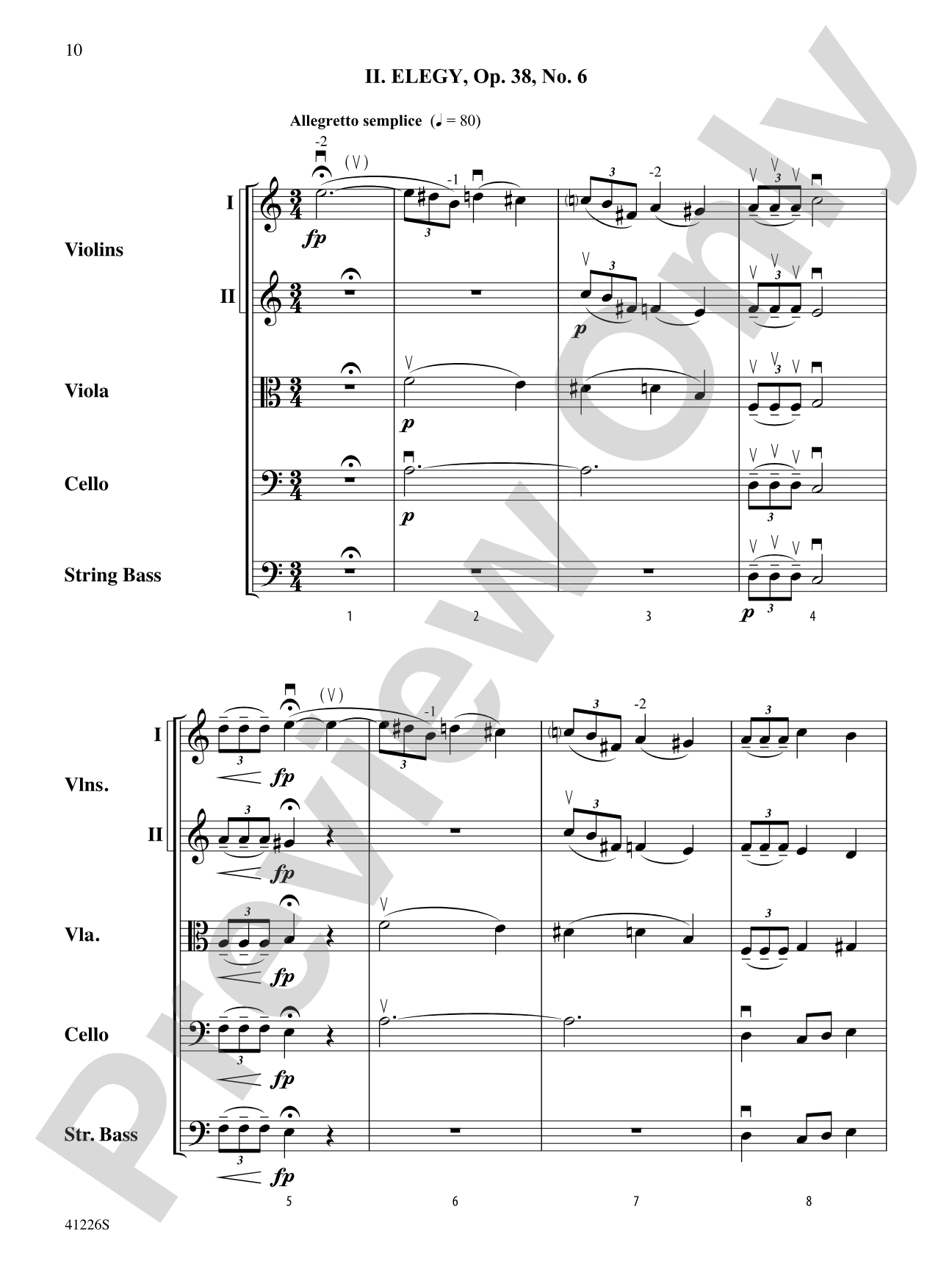 Three Lyric Pieces: String Orchestra Conductor Score & Parts
