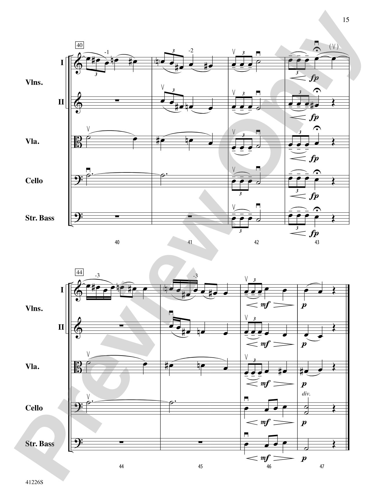 Three Lyric Pieces: String Orchestra Conductor Score & Parts