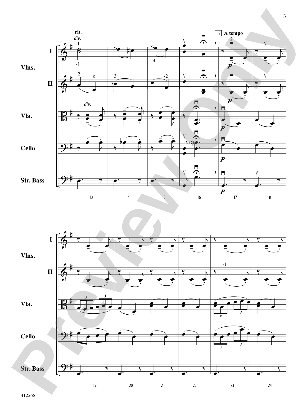 Three Lyric Pieces: String Orchestra Conductor Score & Parts