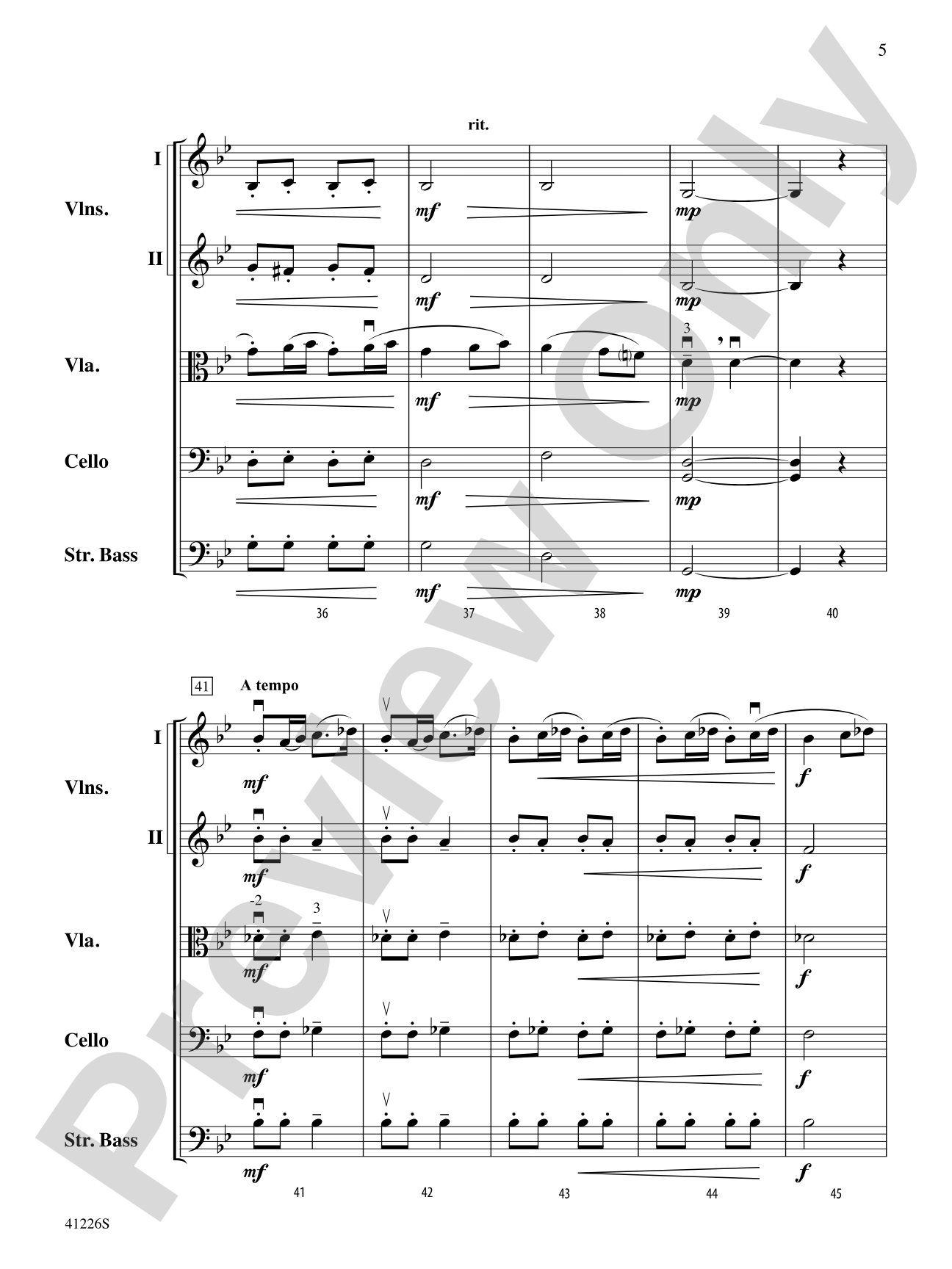 Three Lyric Pieces: String Orchestra Conductor Score & Parts