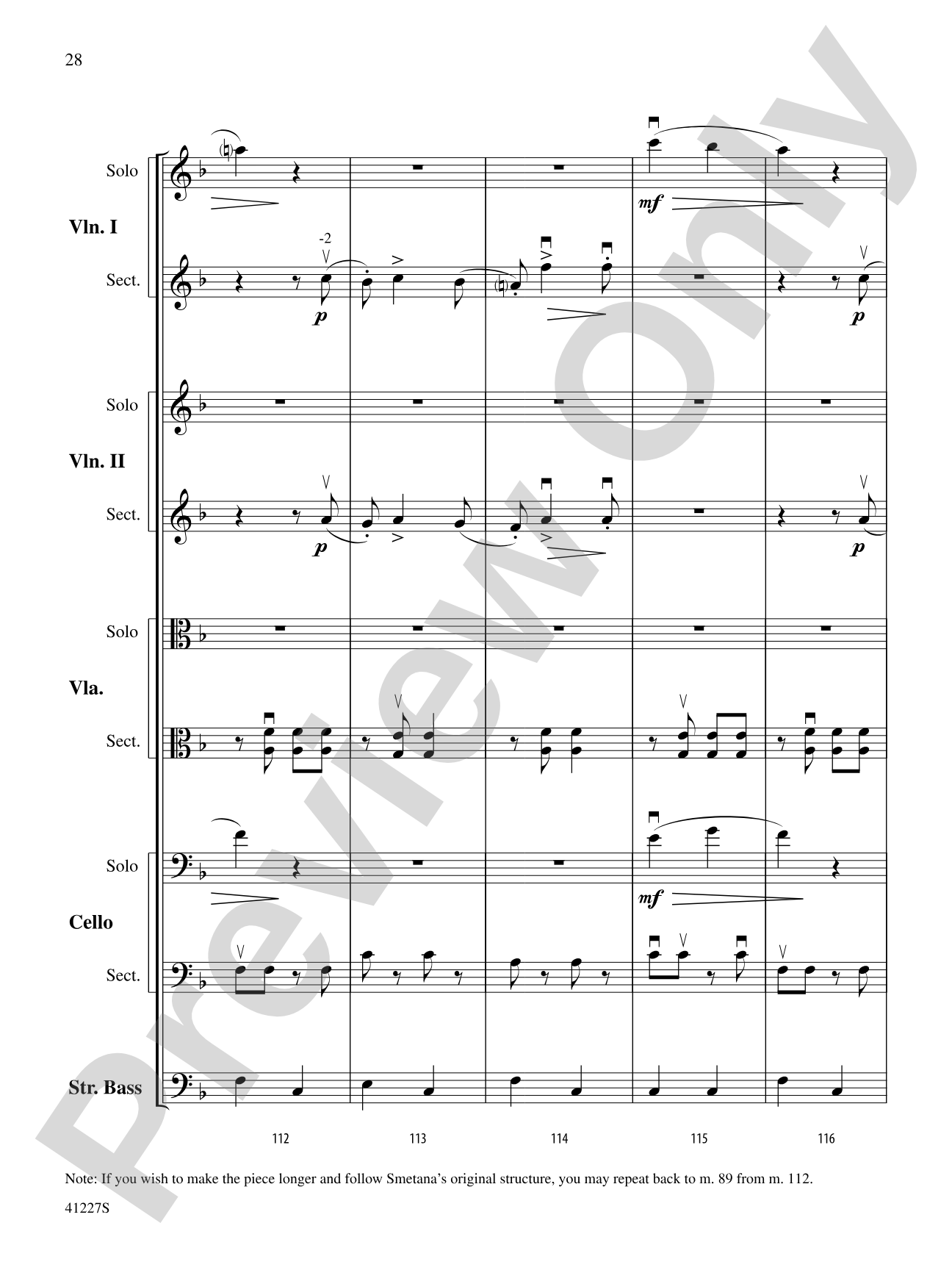 Dance of the Comedians (from the opera The Bartered Bride): String Orchestra Conductor Score & Parts