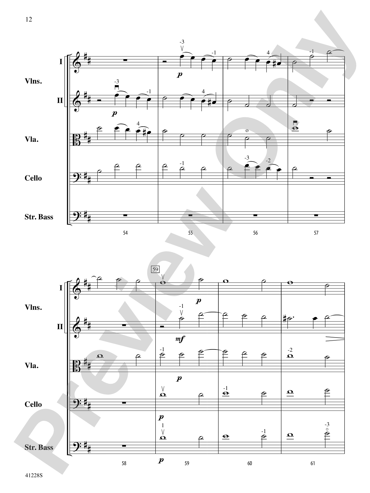 Concerto in D: String Orchestra Conductor Score & Parts