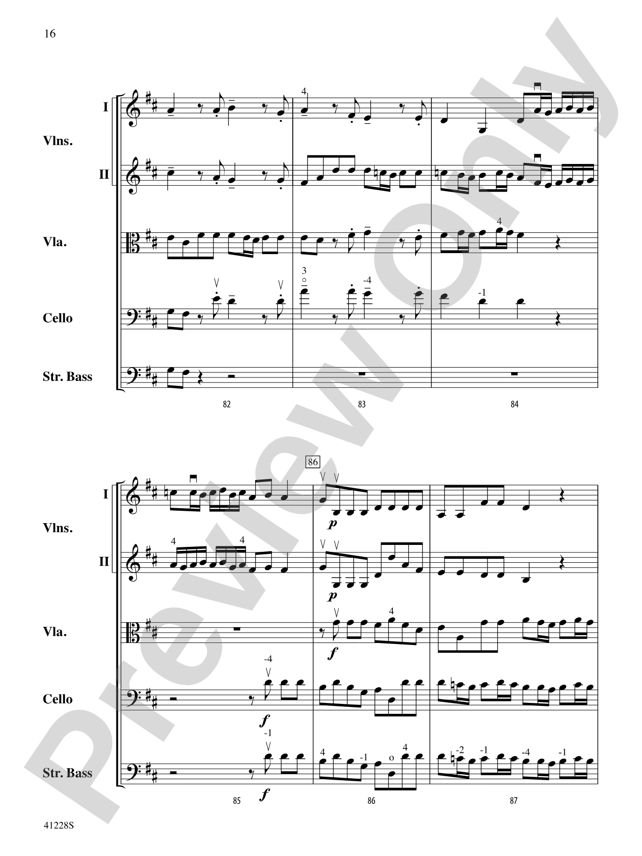 Concerto in D: String Orchestra Conductor Score & Parts