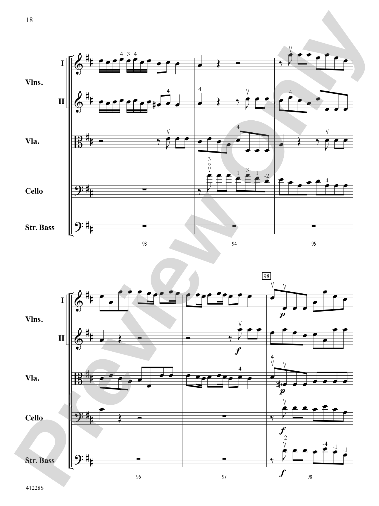 Concerto in D: String Orchestra Conductor Score & Parts
