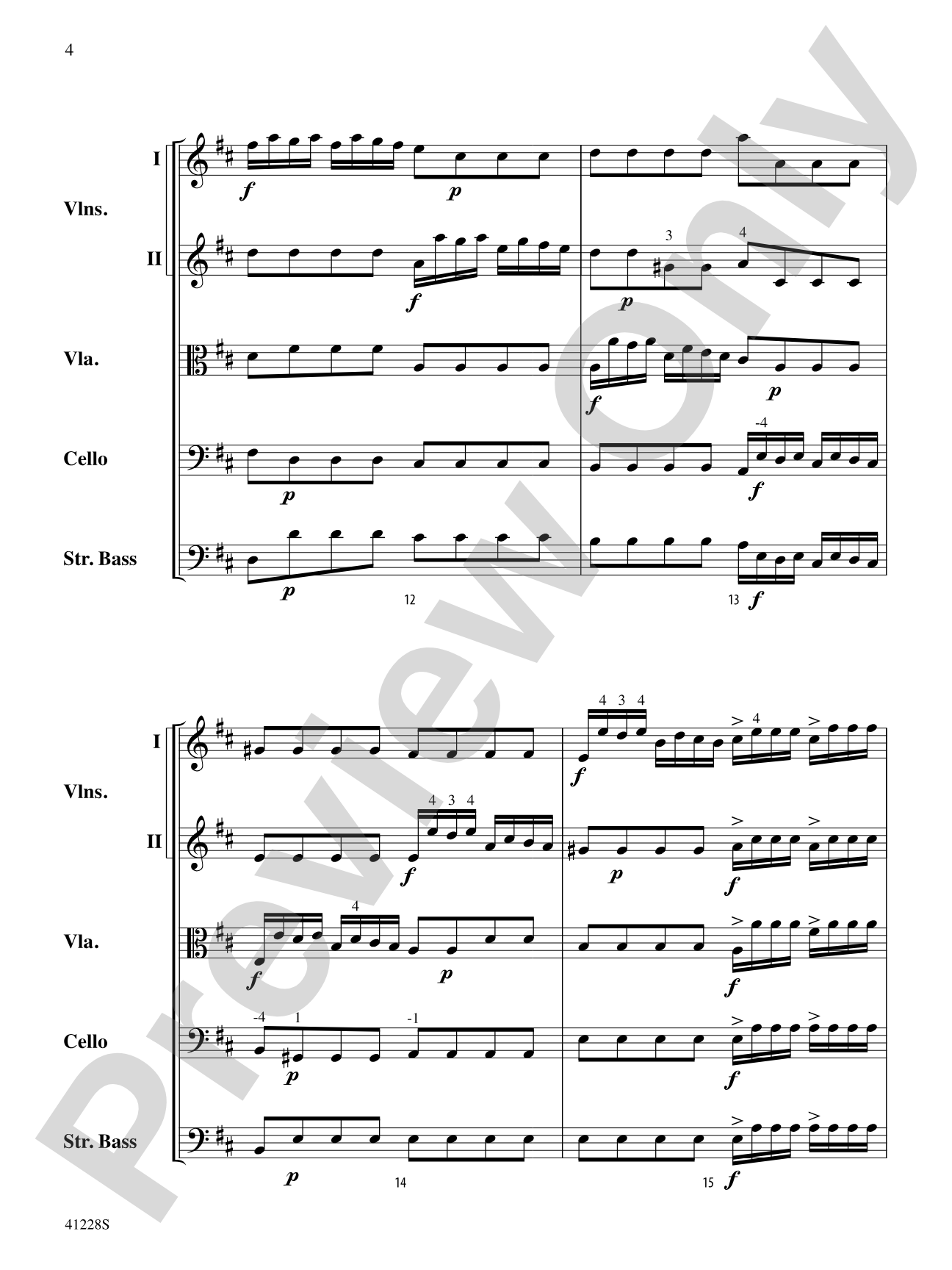Concerto in D: String Orchestra Conductor Score & Parts