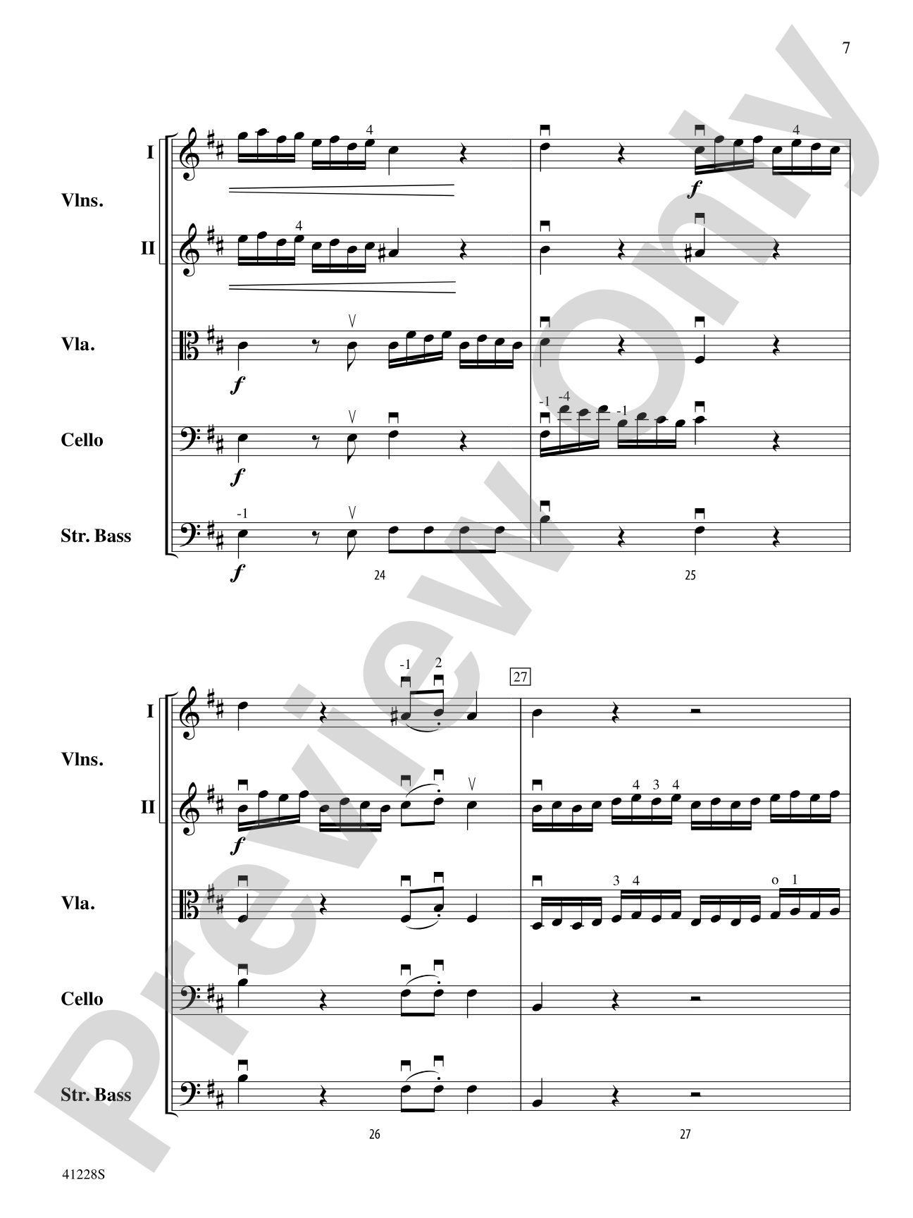Concerto in D: String Orchestra Conductor Score & Parts