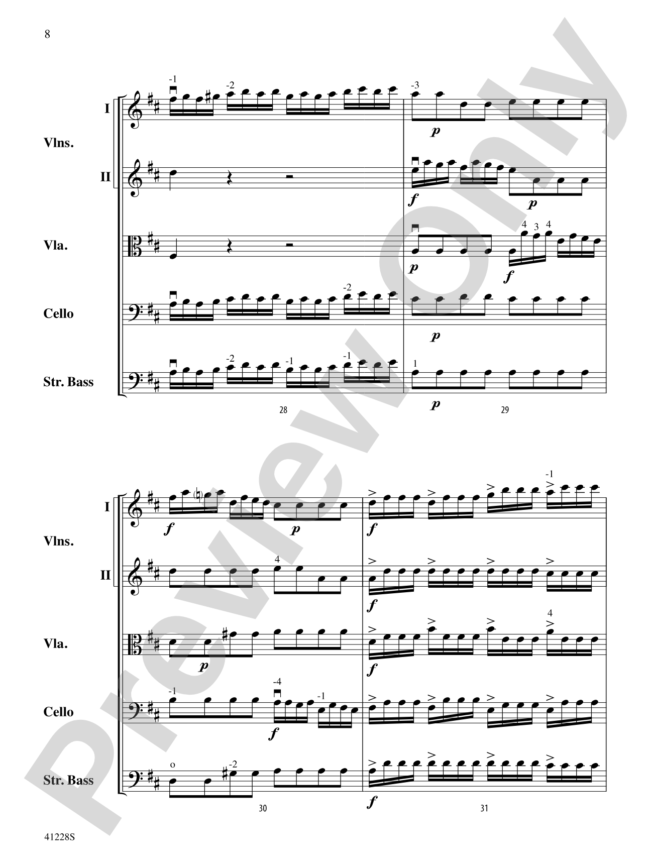 Concerto in D: String Orchestra Conductor Score & Parts