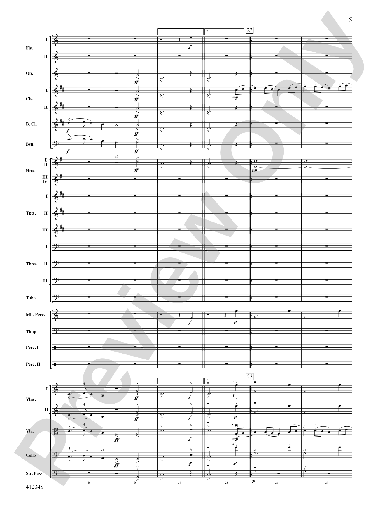 A Dance of Clowns (from A Midsummer Night's Dream): Full Orchestra Conductor Score & Parts