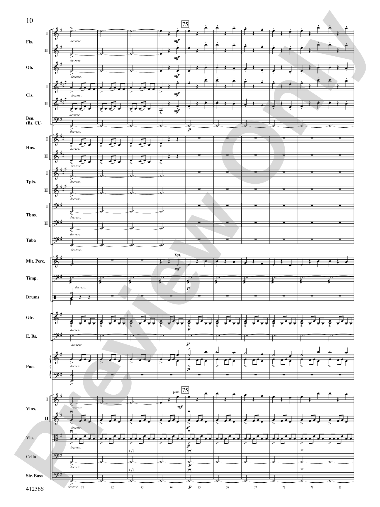 Christmas Eve/Sarajevo 12/24: Full Orchestra Conductor Score & Parts