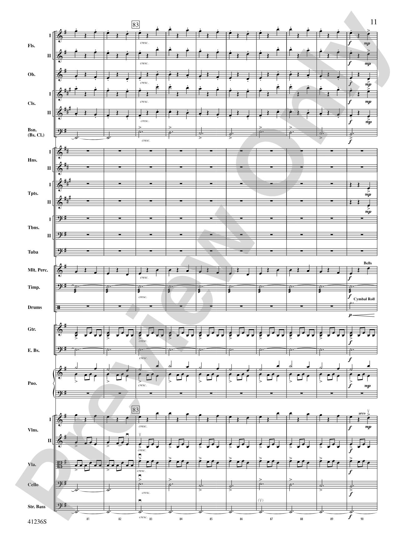 Christmas Eve/Sarajevo 12/24: Full Orchestra Conductor Score & Parts