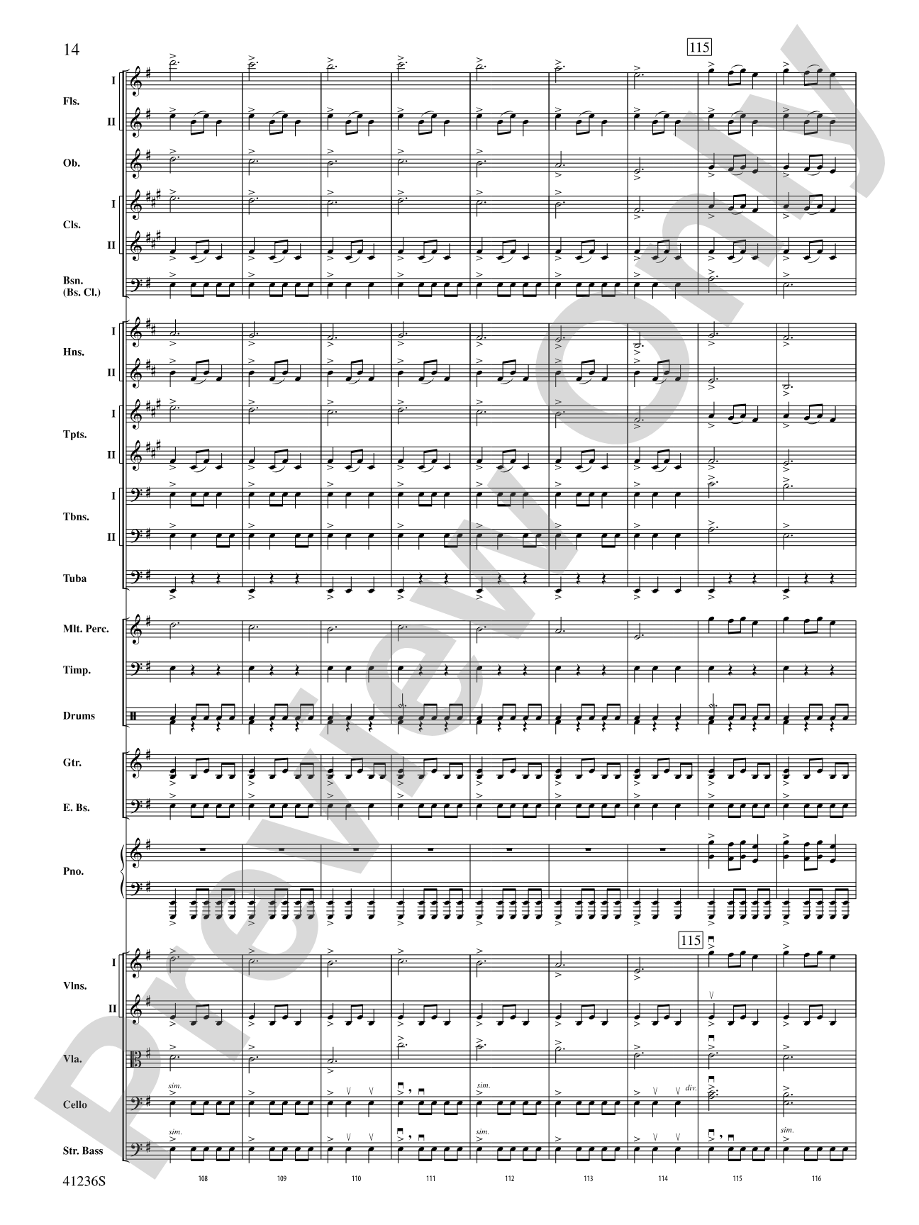 Christmas Eve/Sarajevo 12/24: Full Orchestra Conductor Score & Parts