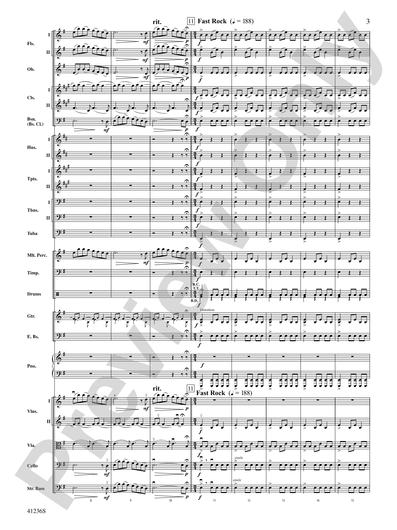 Christmas Eve/Sarajevo 12/24: Full Orchestra Conductor Score & Parts