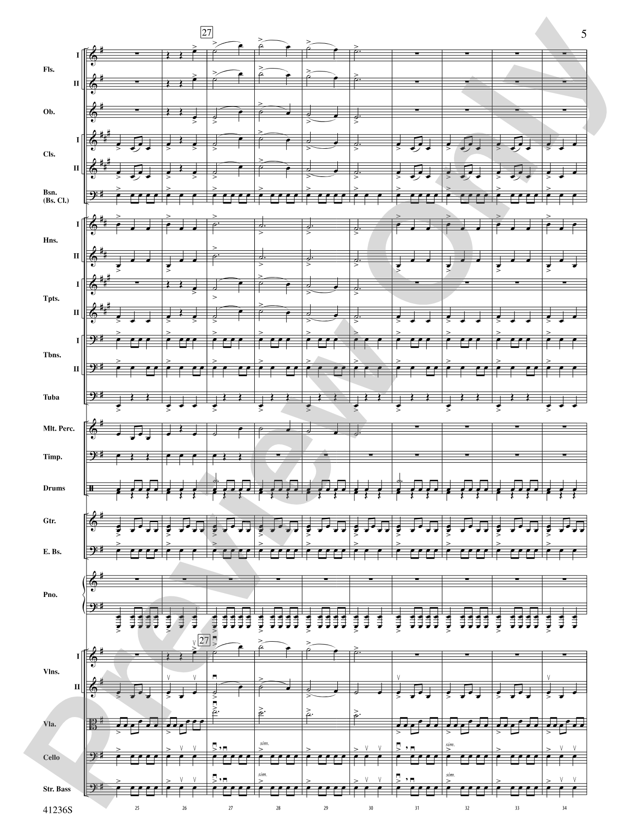 Christmas Eve/Sarajevo 12/24: Full Orchestra Conductor Score & Parts